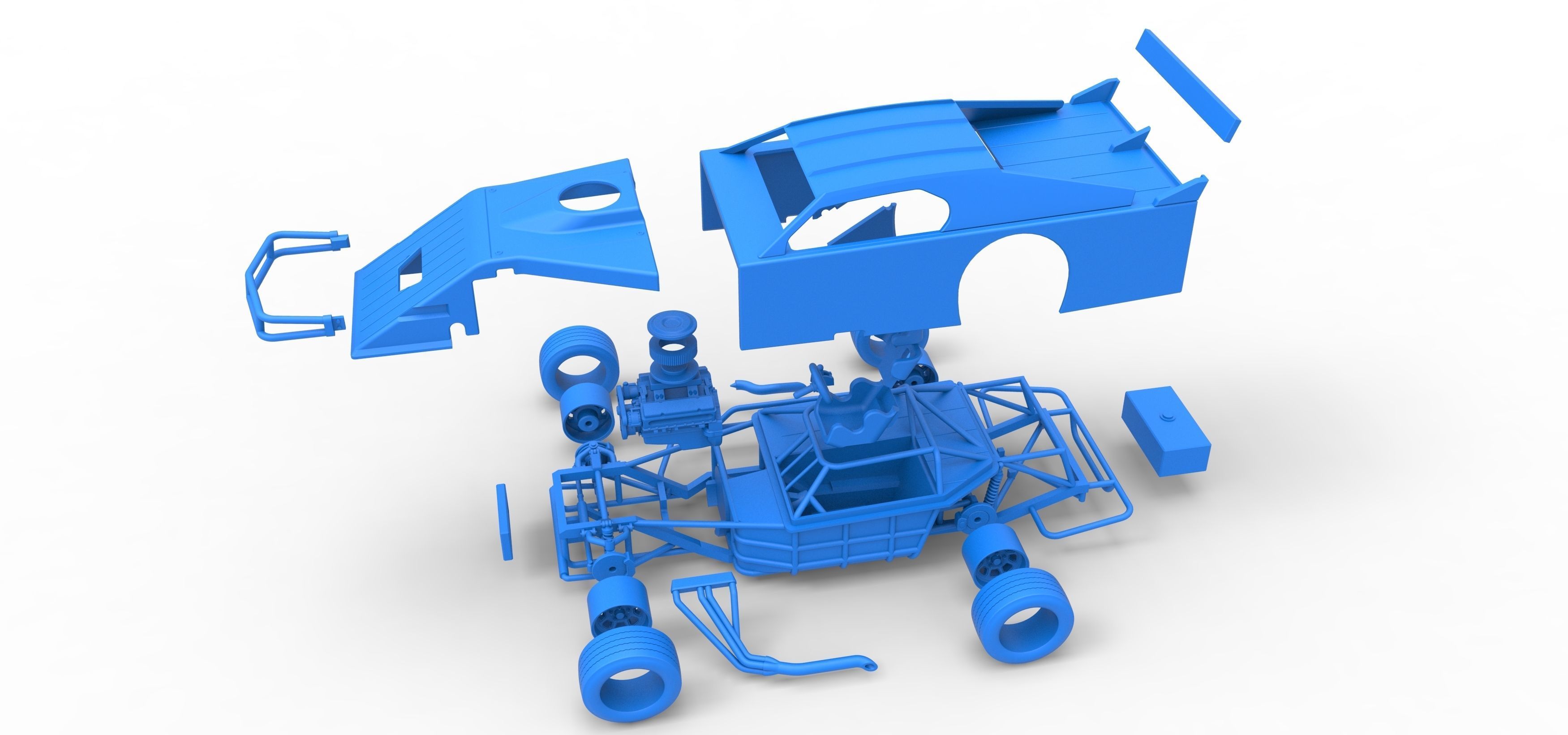 Asphalt Modified stock car Version 3 Scale 1 to 25 3D print model_56