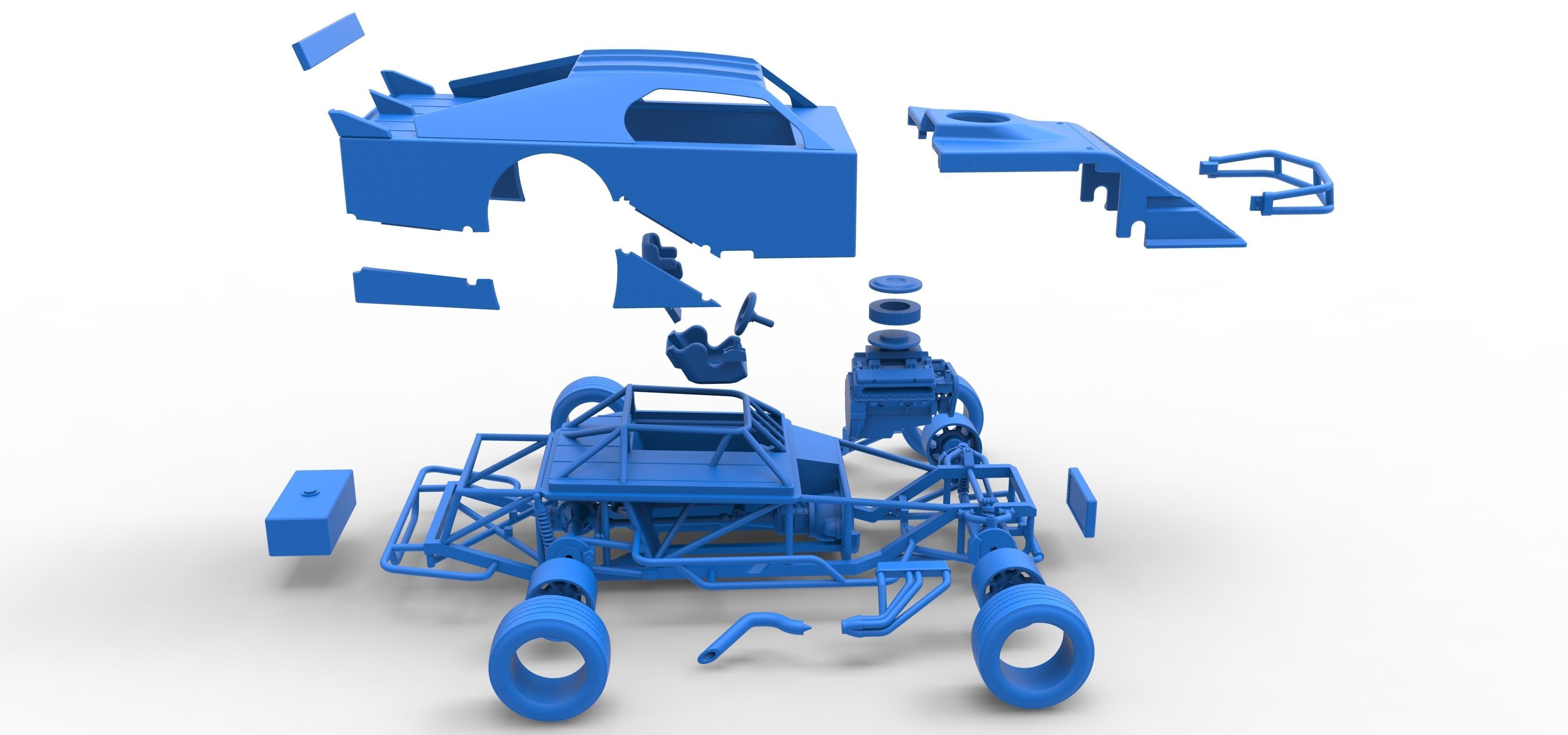 Asphalt Modified stock car Version 3 Scale 1 to 25 3D print model_64