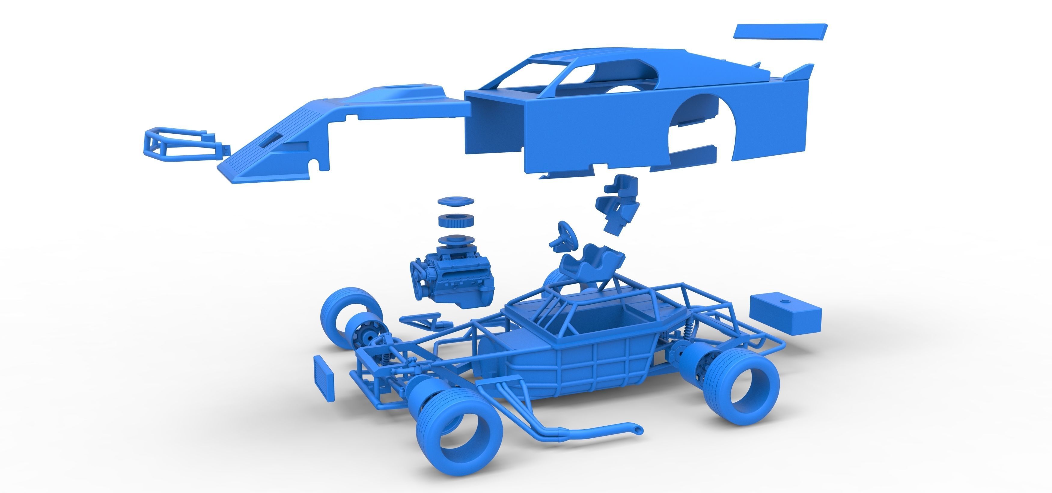 Asphalt Modified stock car Version 3 Scale 1 to 25 3D print model_55