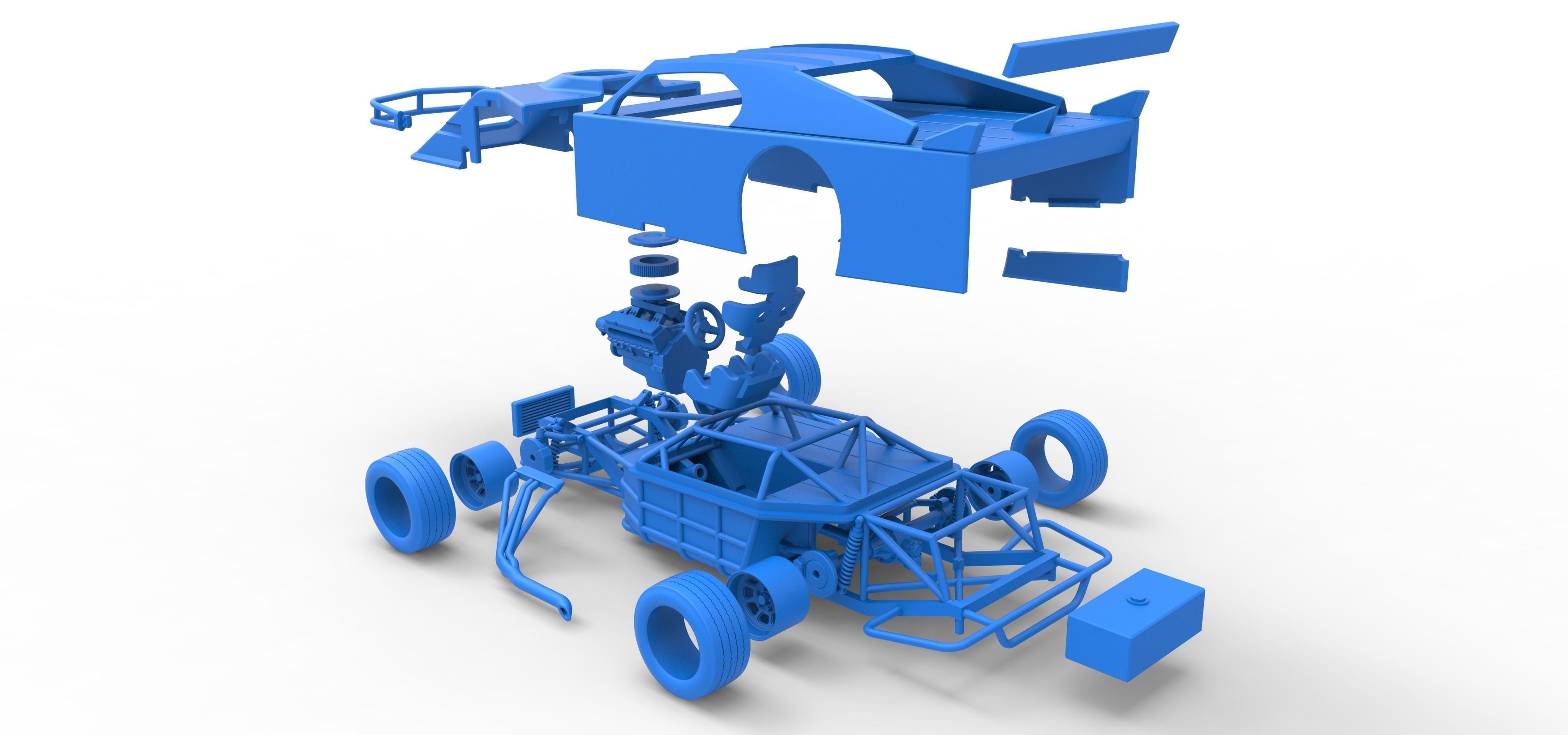 Asphalt Modified stock car Version 3 Scale 1 to 25 3D print model_61