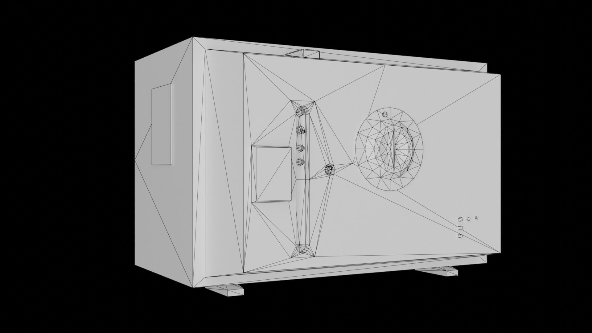 Rubin-714 TV set - retro TV from USSR Low-poly 3D model_7