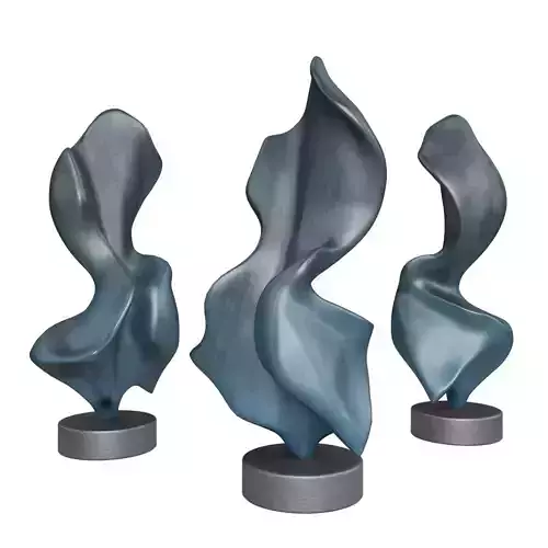 Metal leaf abstract art