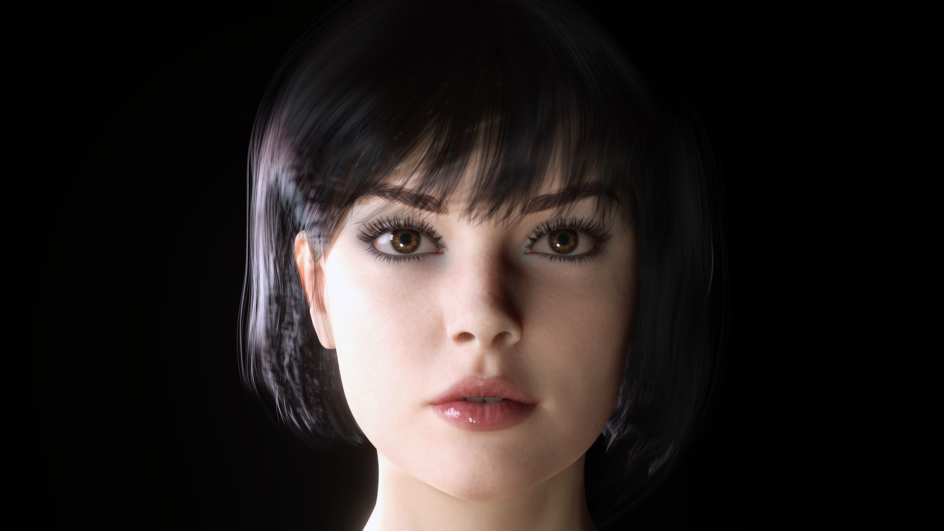 Rosalie - Realistic Curvy Women  Low-poly 3D model_10