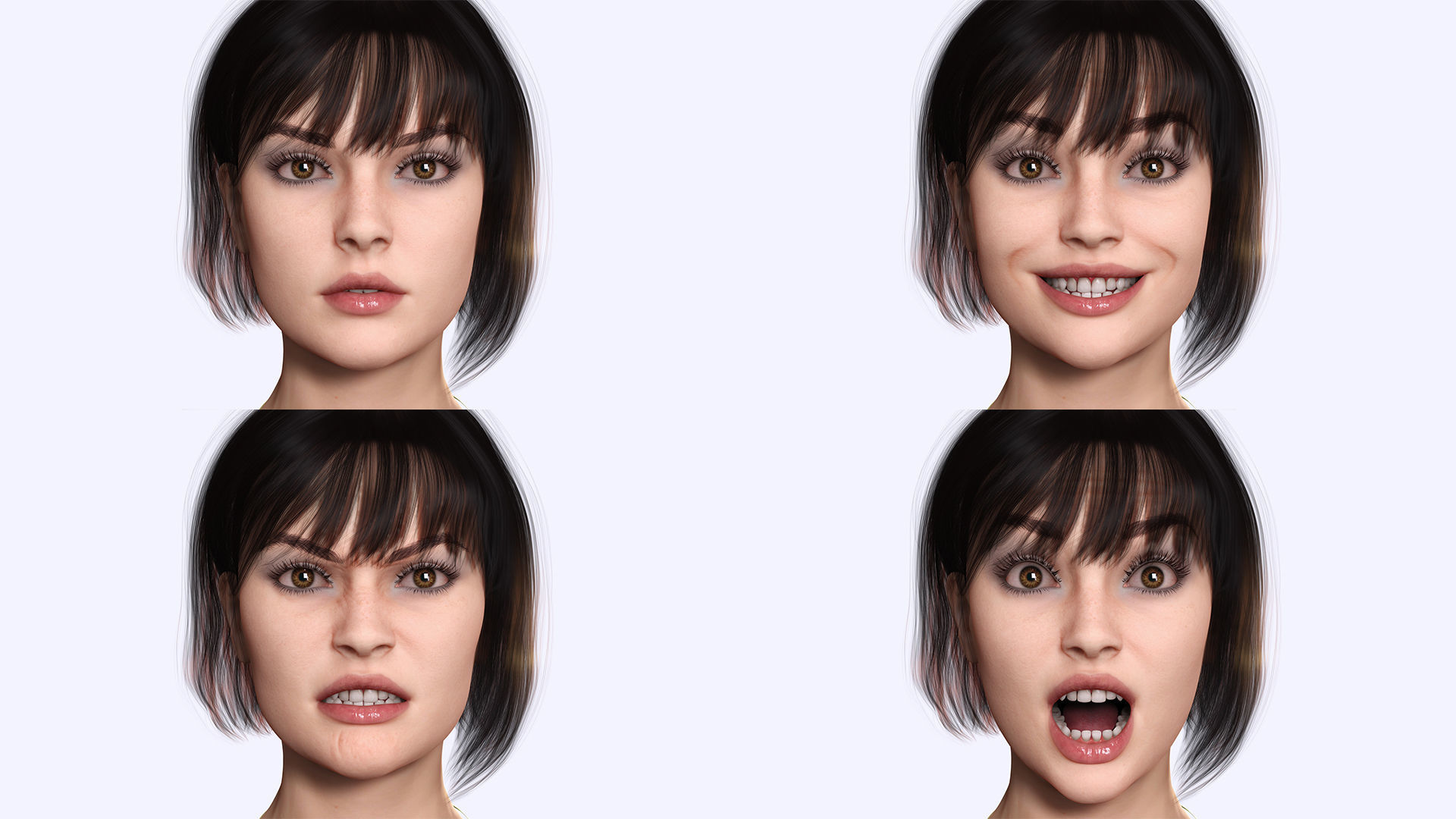 Rosalie - Realistic Curvy Women  Low-poly 3D model_7