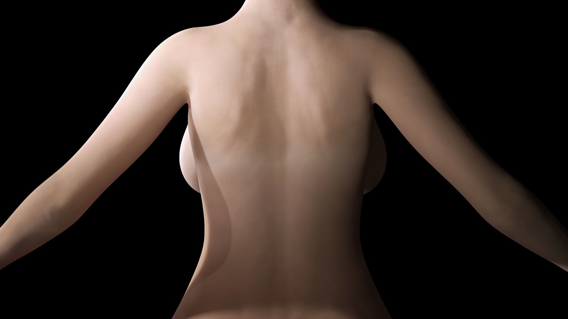 Rosalie - Realistic Curvy Women  Low-poly 3D model_17