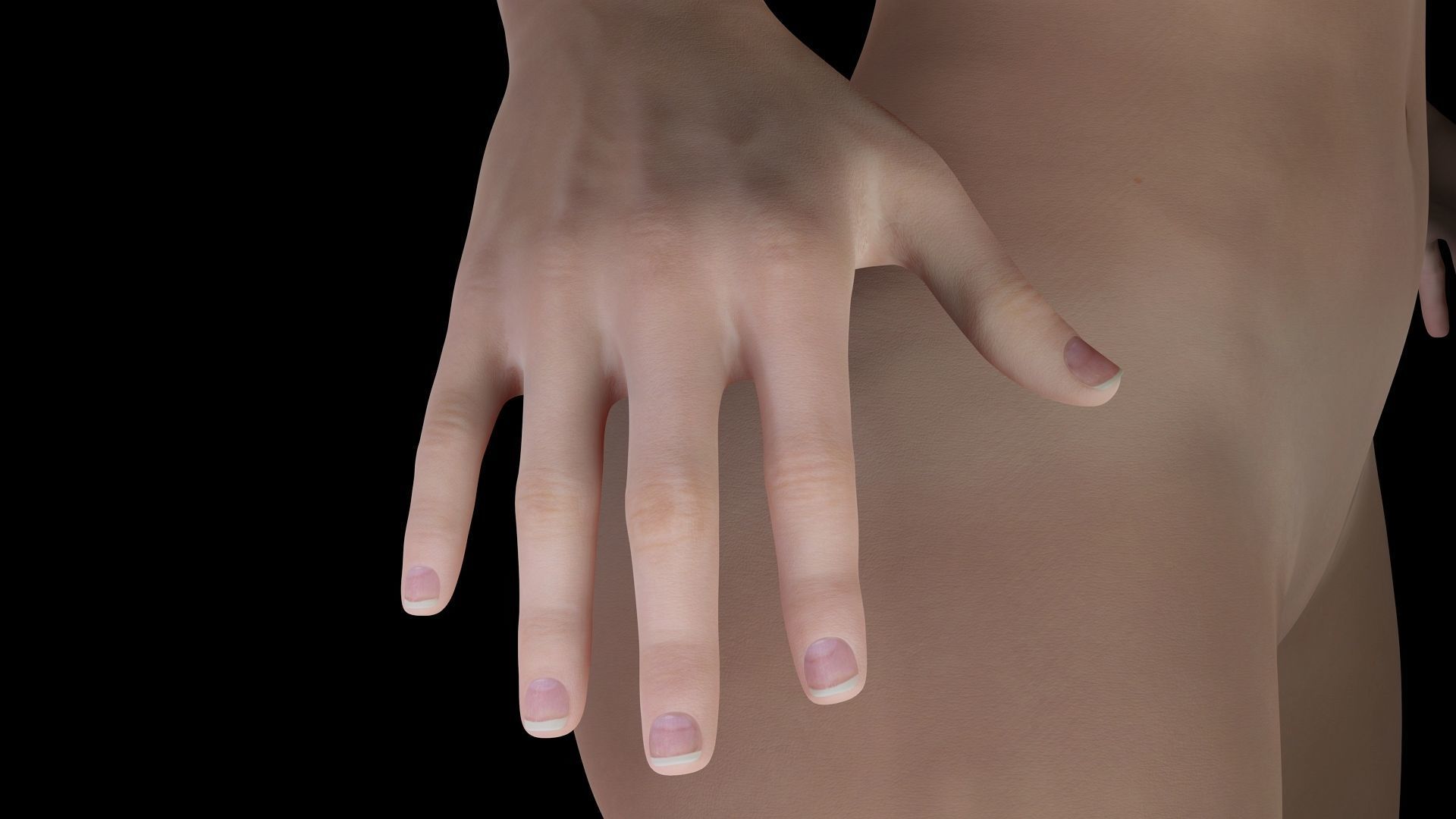 Rosalie - Realistic Curvy Women  Low-poly 3D model_16