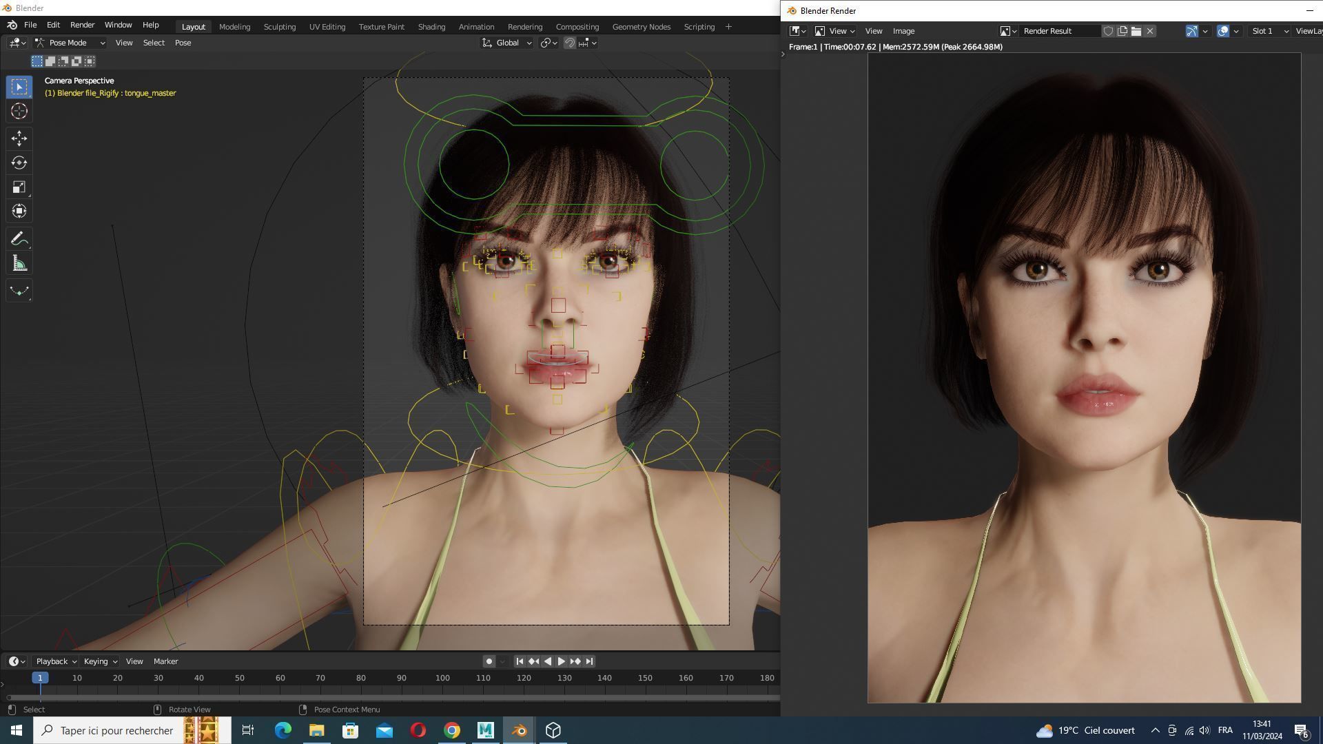 Rosalie - Realistic Curvy Women  Low-poly 3D model_22