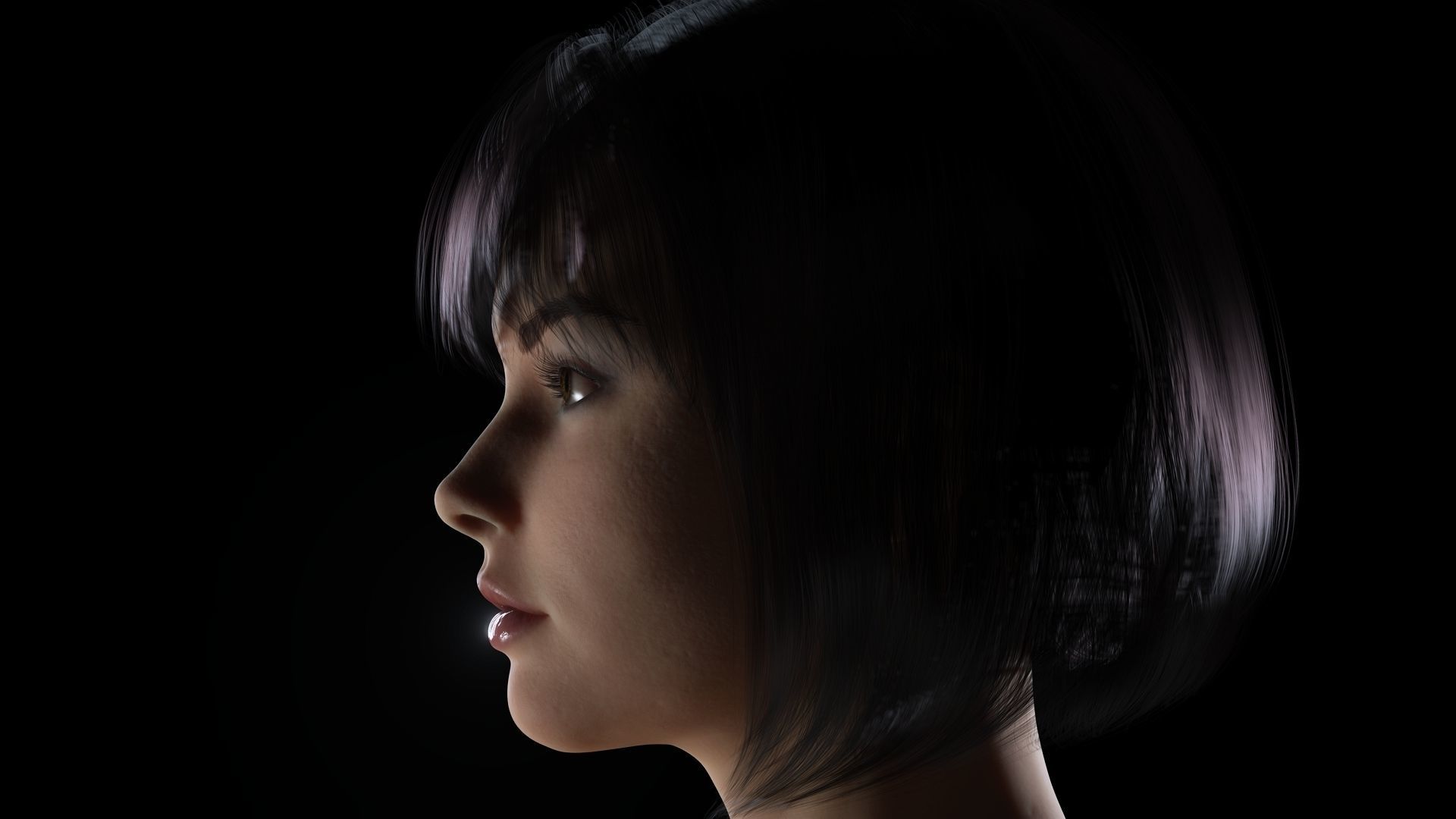 Rosalie - Realistic Curvy Women  Low-poly 3D model_11