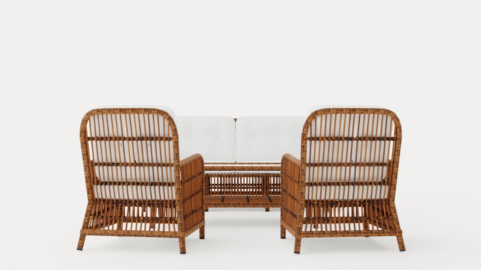 Anemone sofa set Low-poly 3D model_2