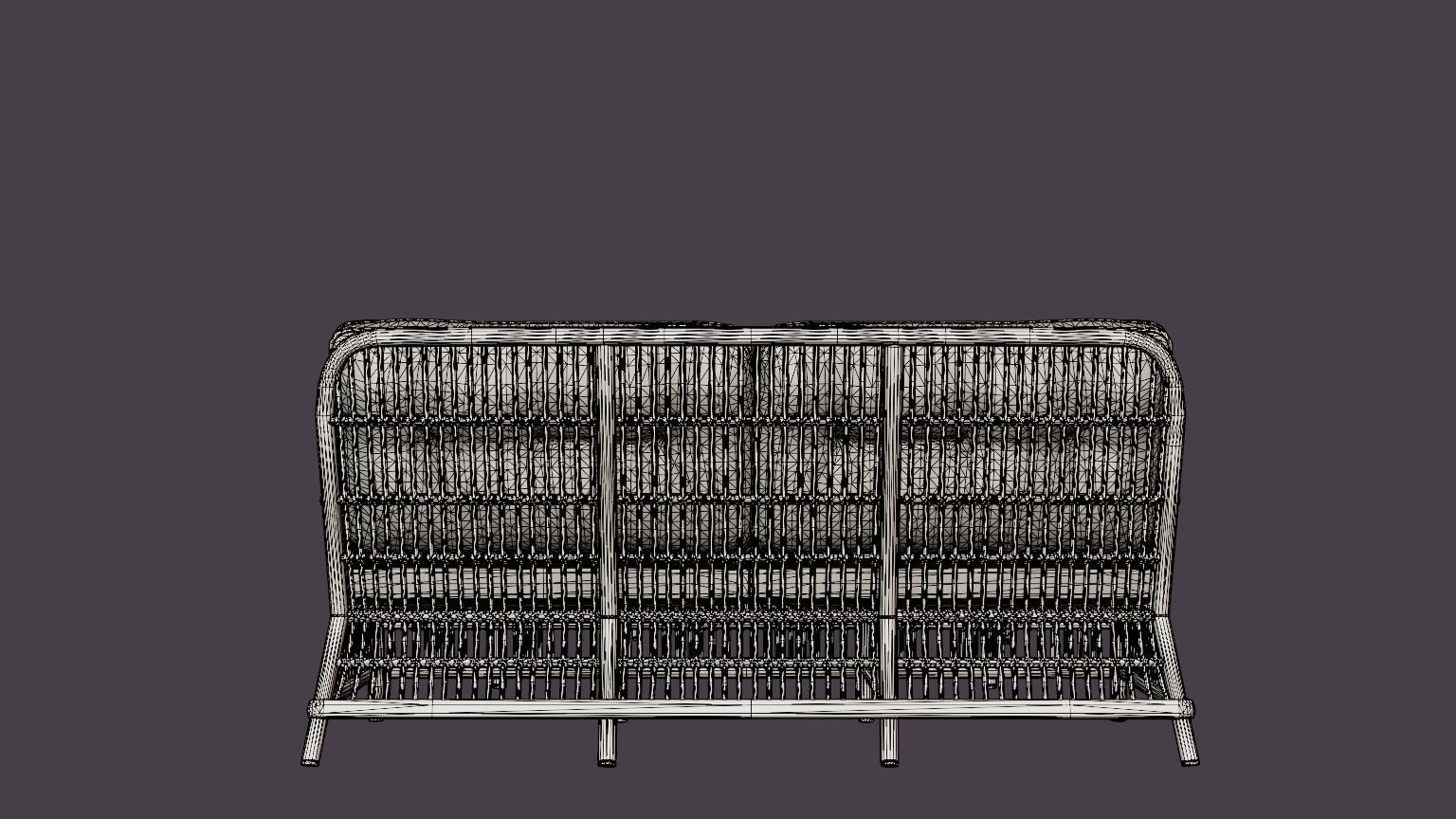 Anemone sofa set Low-poly 3D model_5