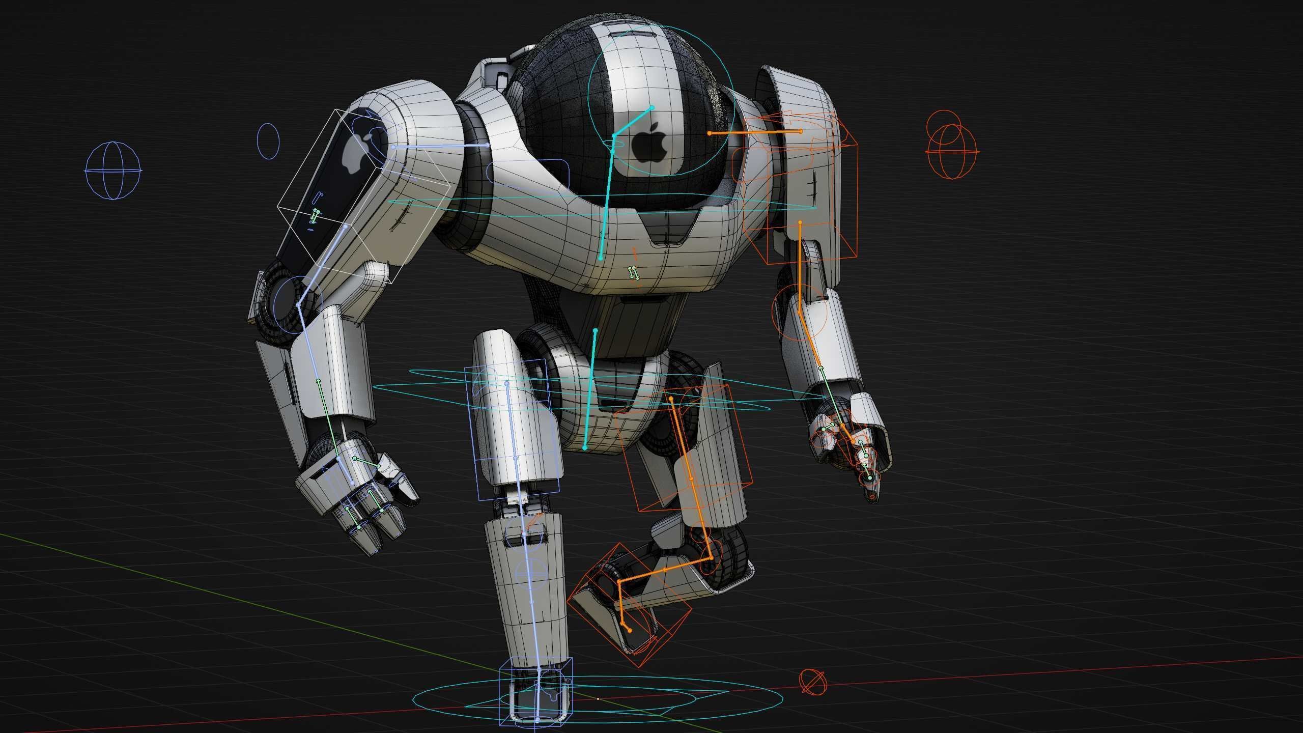 APPLE BOT Rigged for Unreal Engine - Unity - MIXAMO  3D model_37