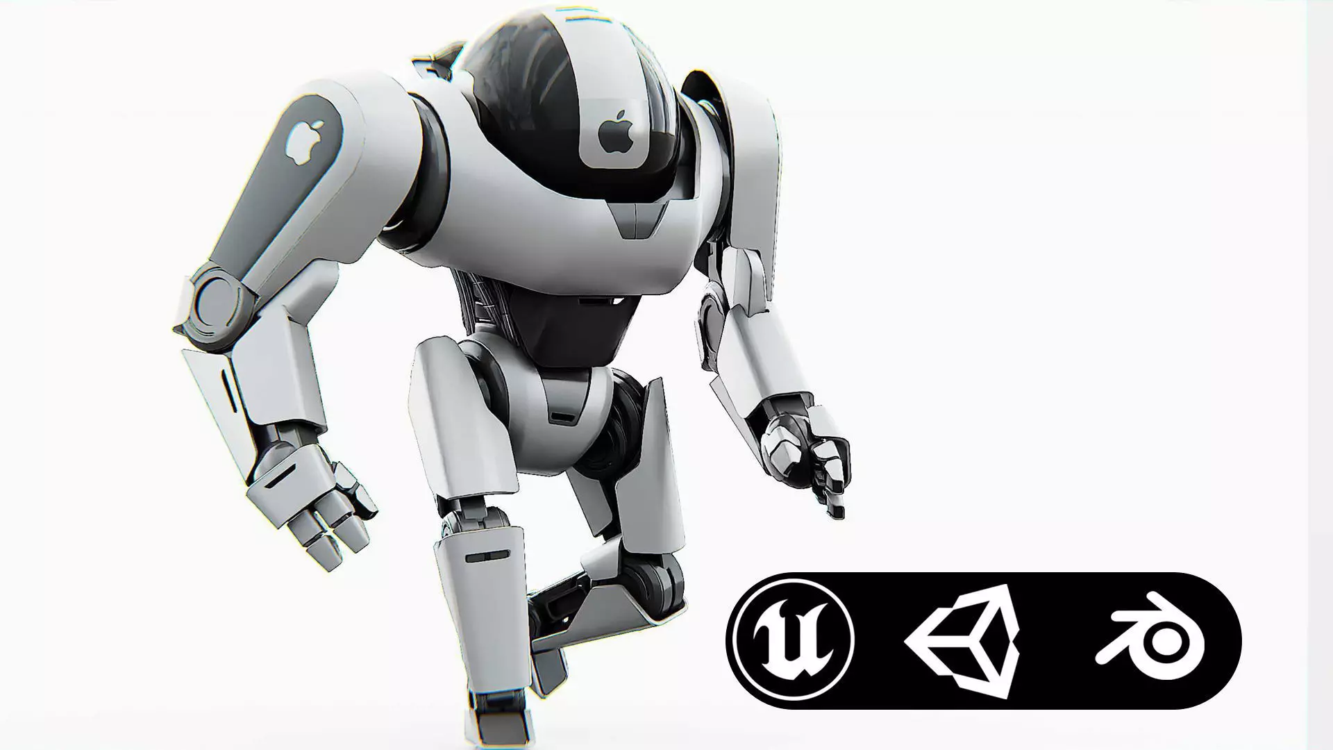 APPLE BOT Rigged for Unreal Engine - Unity - MIXAMO  3D model_0