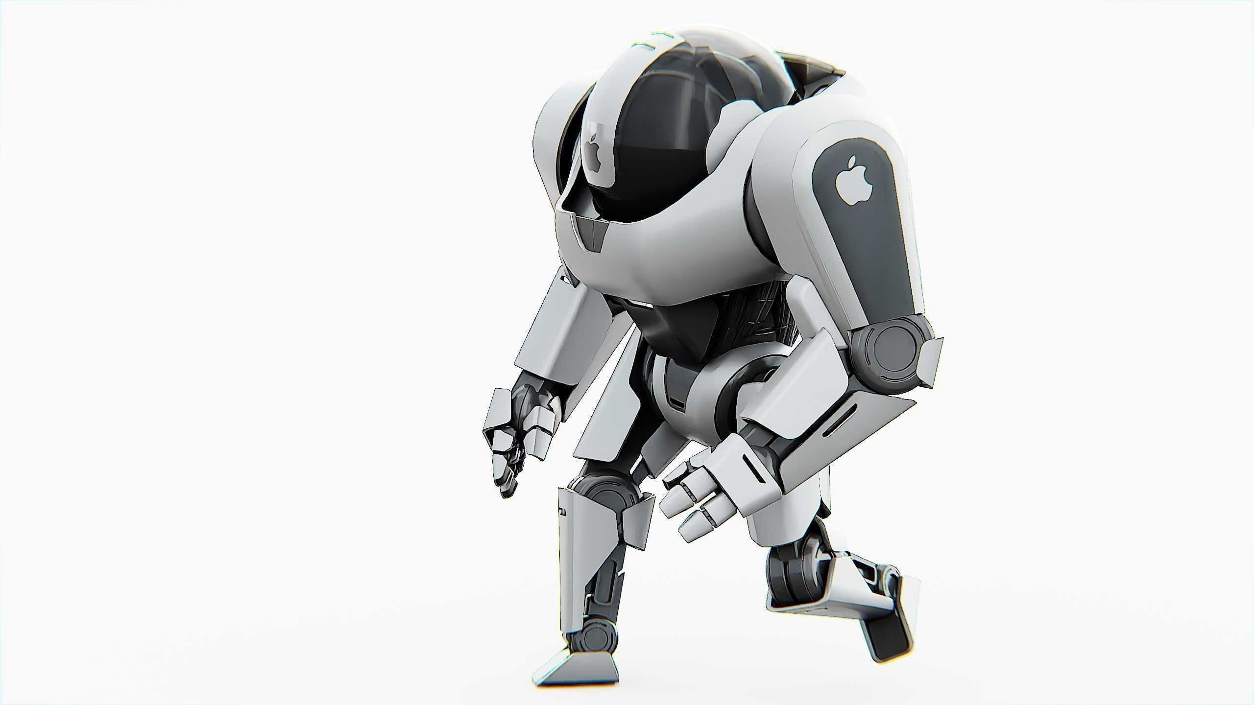 APPLE BOT Rigged for Unreal Engine - Unity - MIXAMO  3D model_4