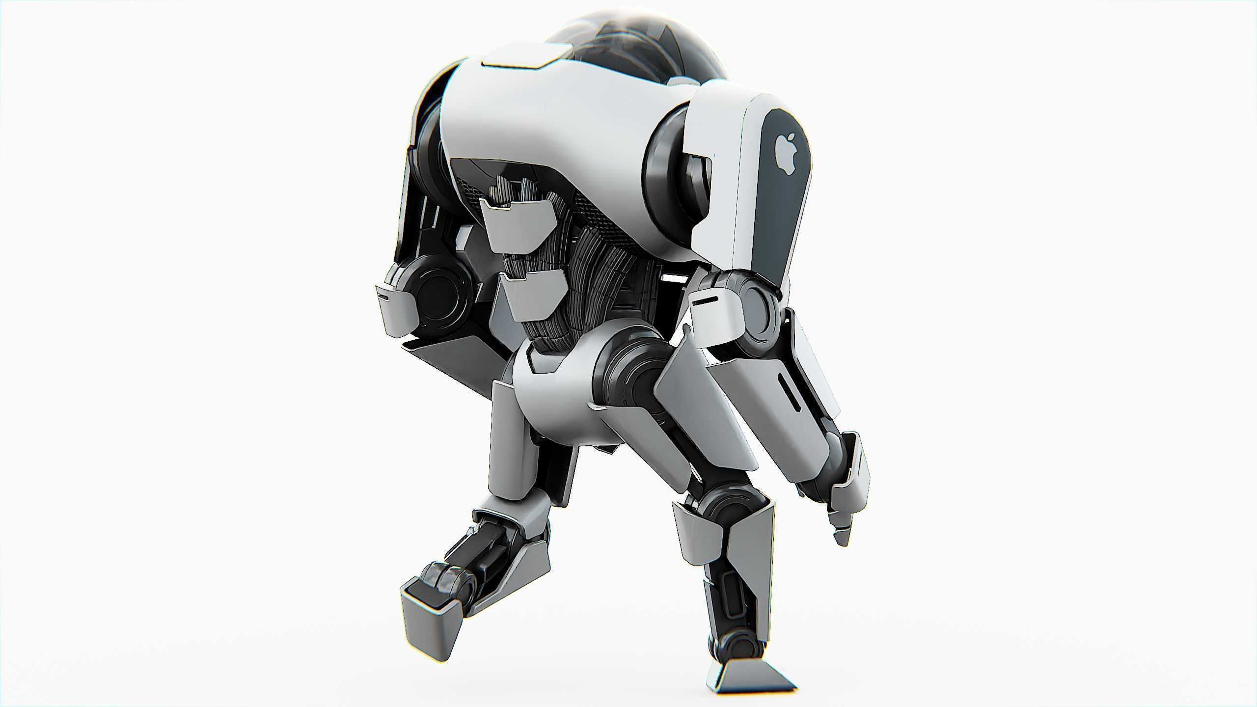 APPLE BOT Rigged for Unreal Engine - Unity - MIXAMO  3D model_14