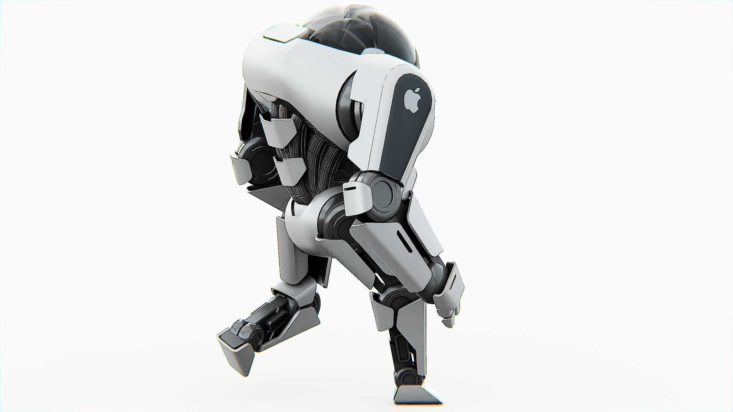 APPLE BOT Rigged for Unreal Engine - Unity - MIXAMO  3D model_15