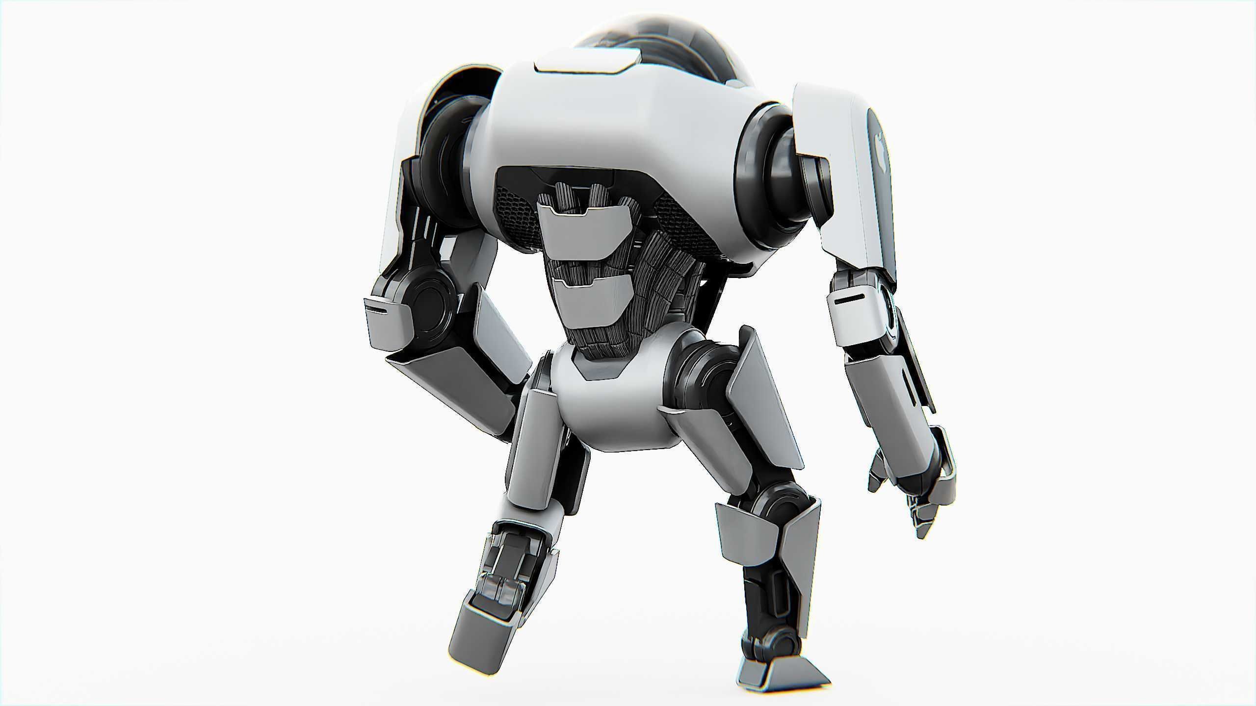 APPLE BOT Rigged for Unreal Engine - Unity - MIXAMO  3D model_13