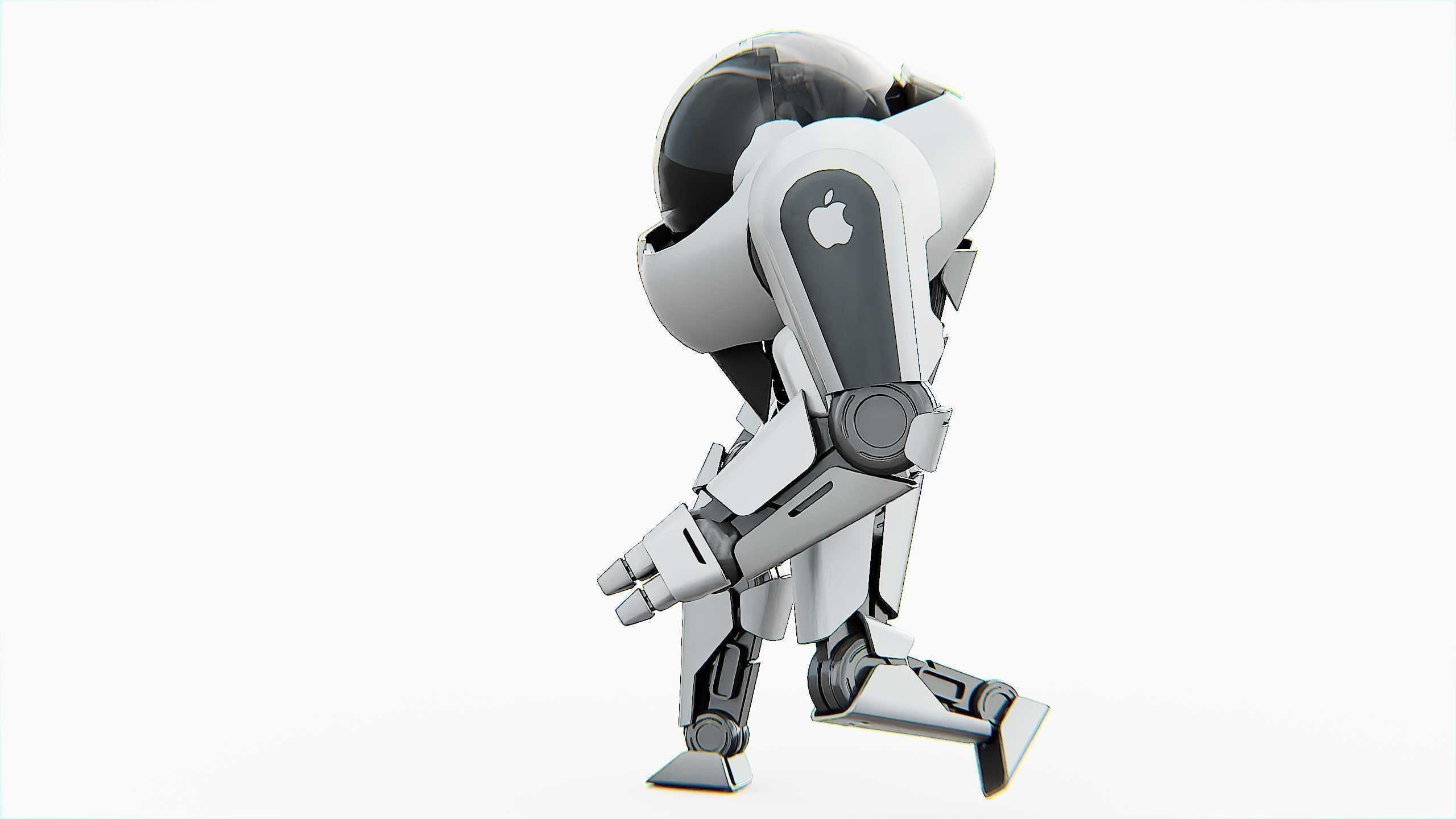APPLE BOT Rigged for Unreal Engine - Unity - MIXAMO  3D model_6