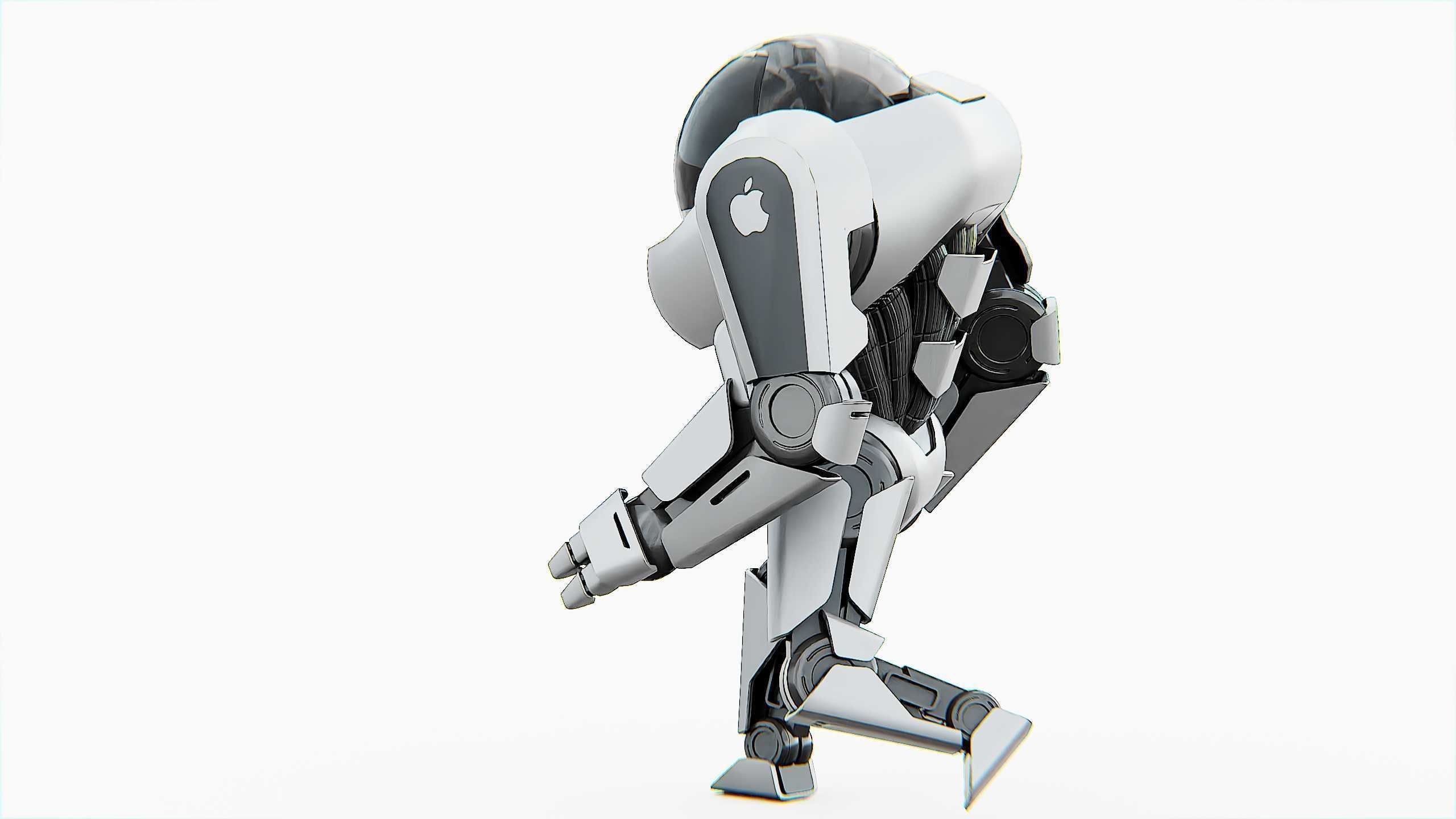 APPLE BOT Rigged for Unreal Engine - Unity - MIXAMO  3D model_7