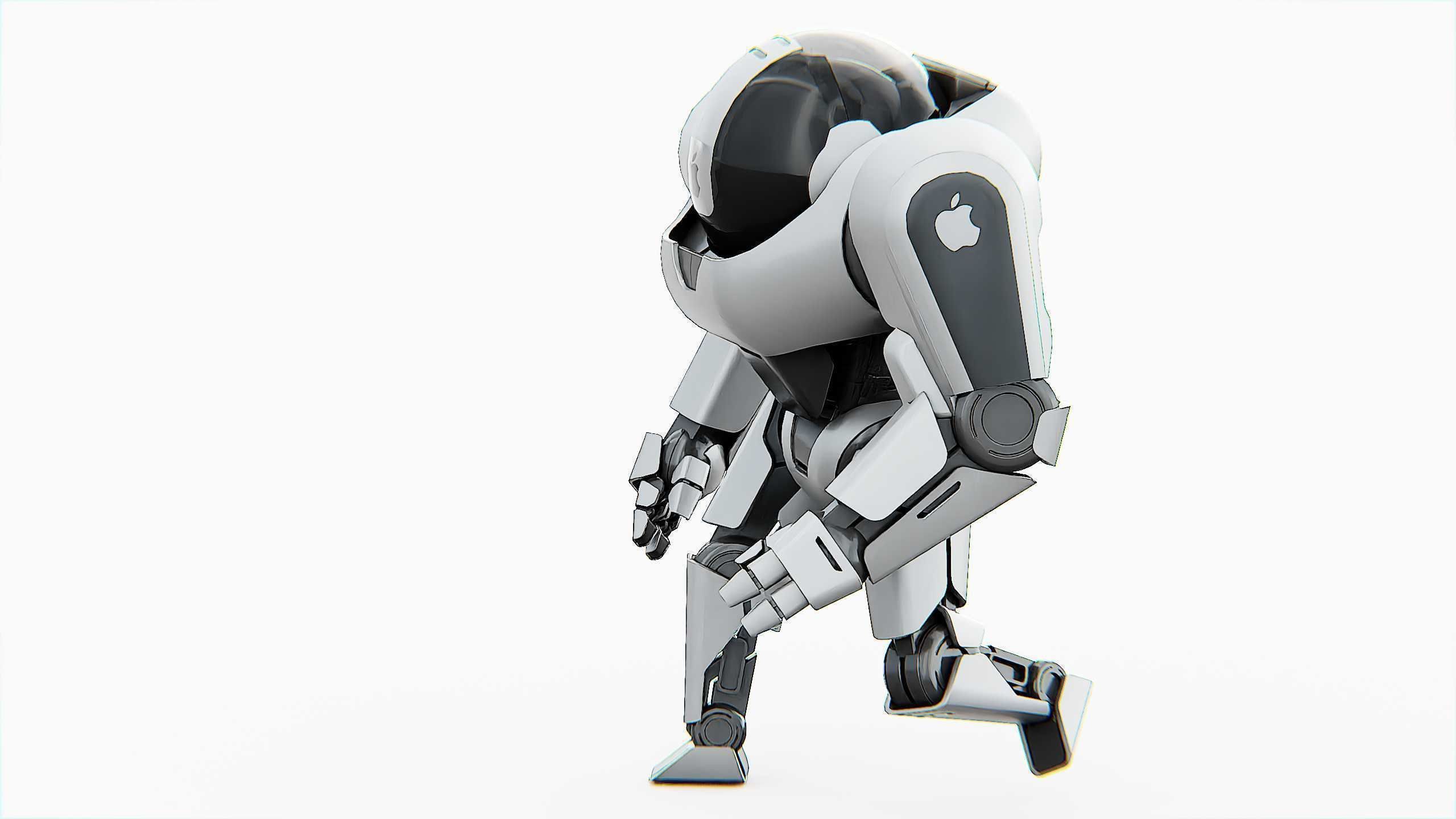 APPLE BOT Rigged for Unreal Engine - Unity - MIXAMO  3D model_5
