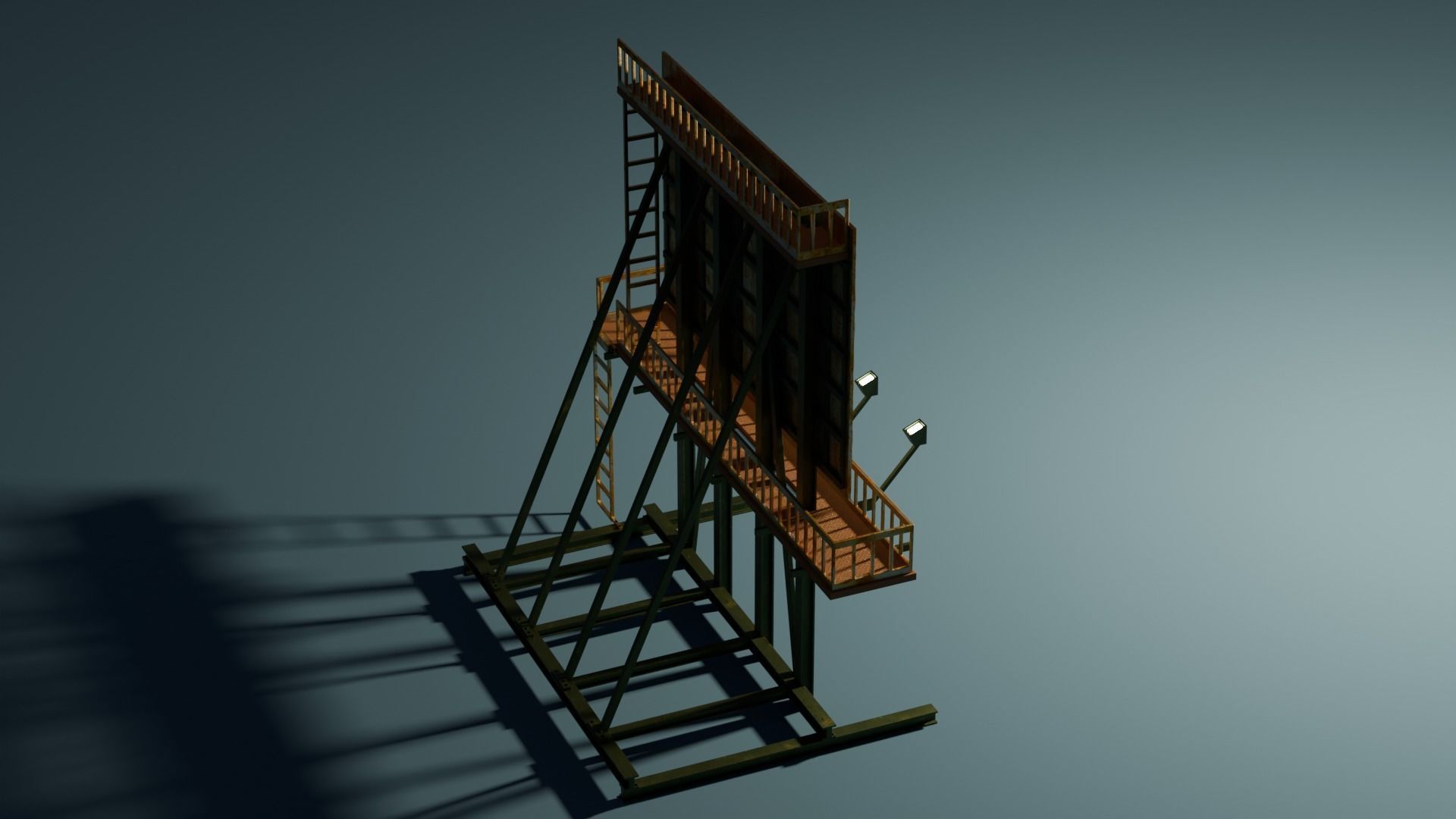 Rooftop Billboard Low-poly 3D model_3