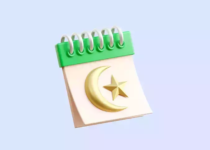 Ramadhan Date Illustration Low-poly 3D model