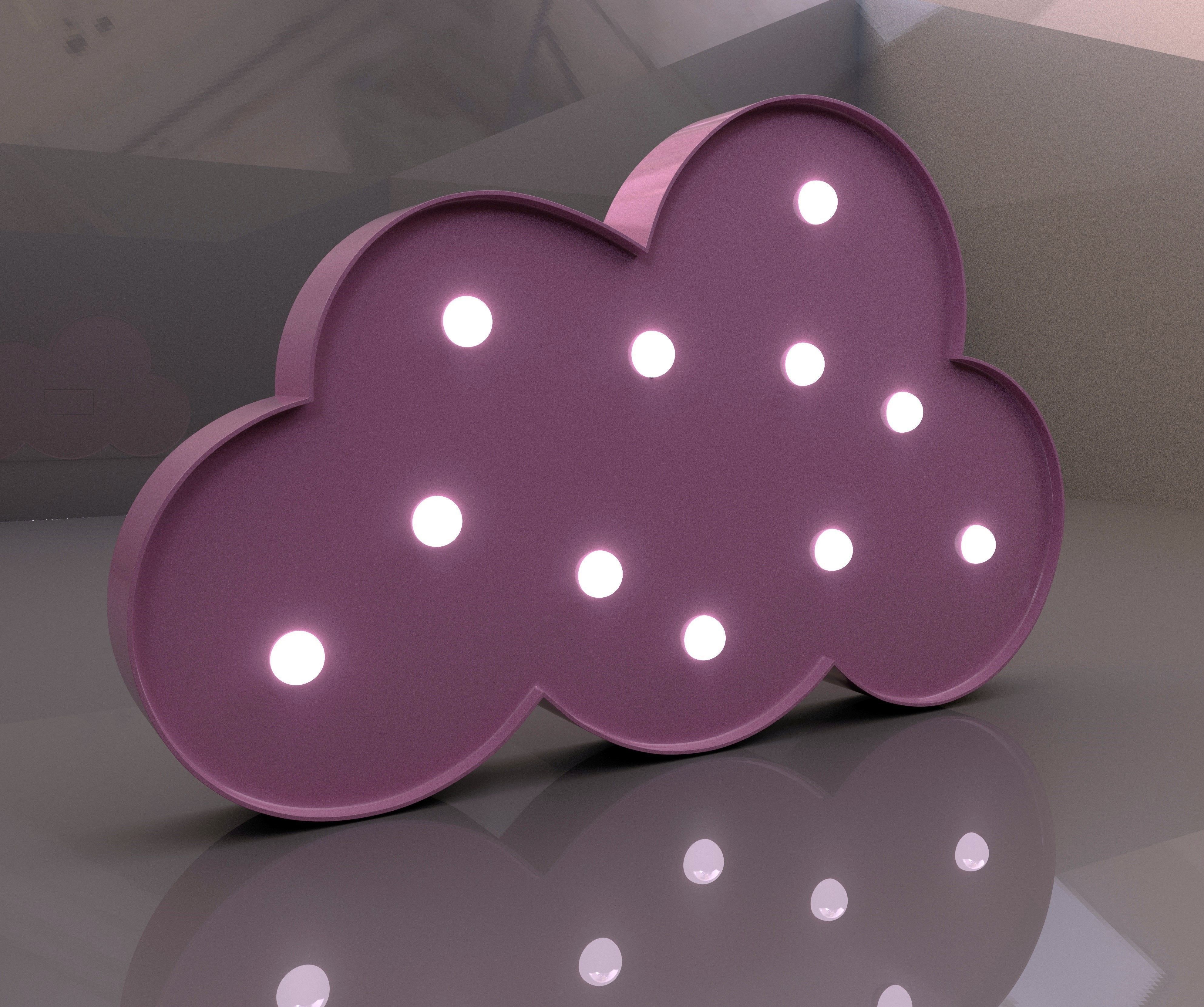 Cloud-shaped Nightlight 3D model_8
