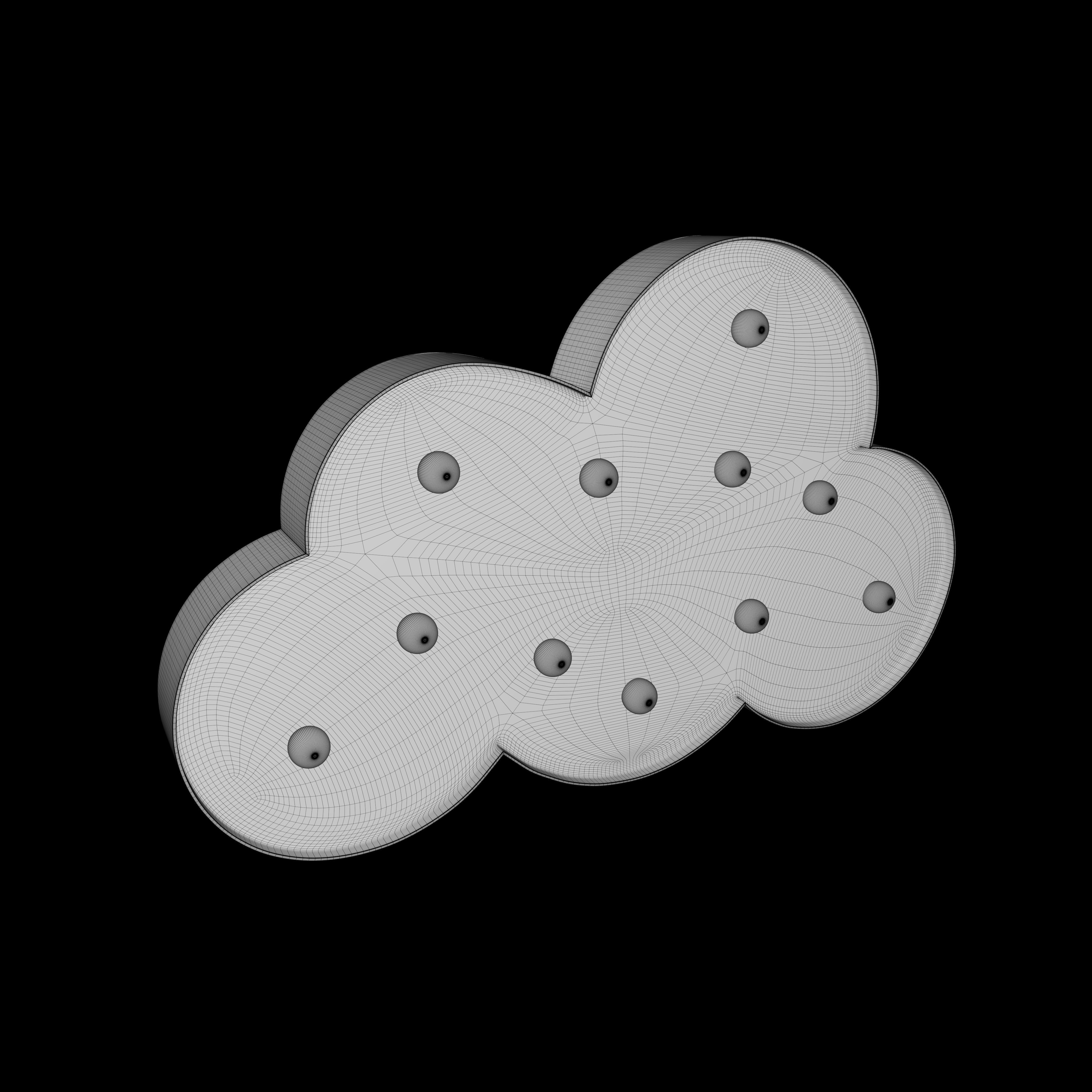 Cloud-shaped Nightlight 3D model_16