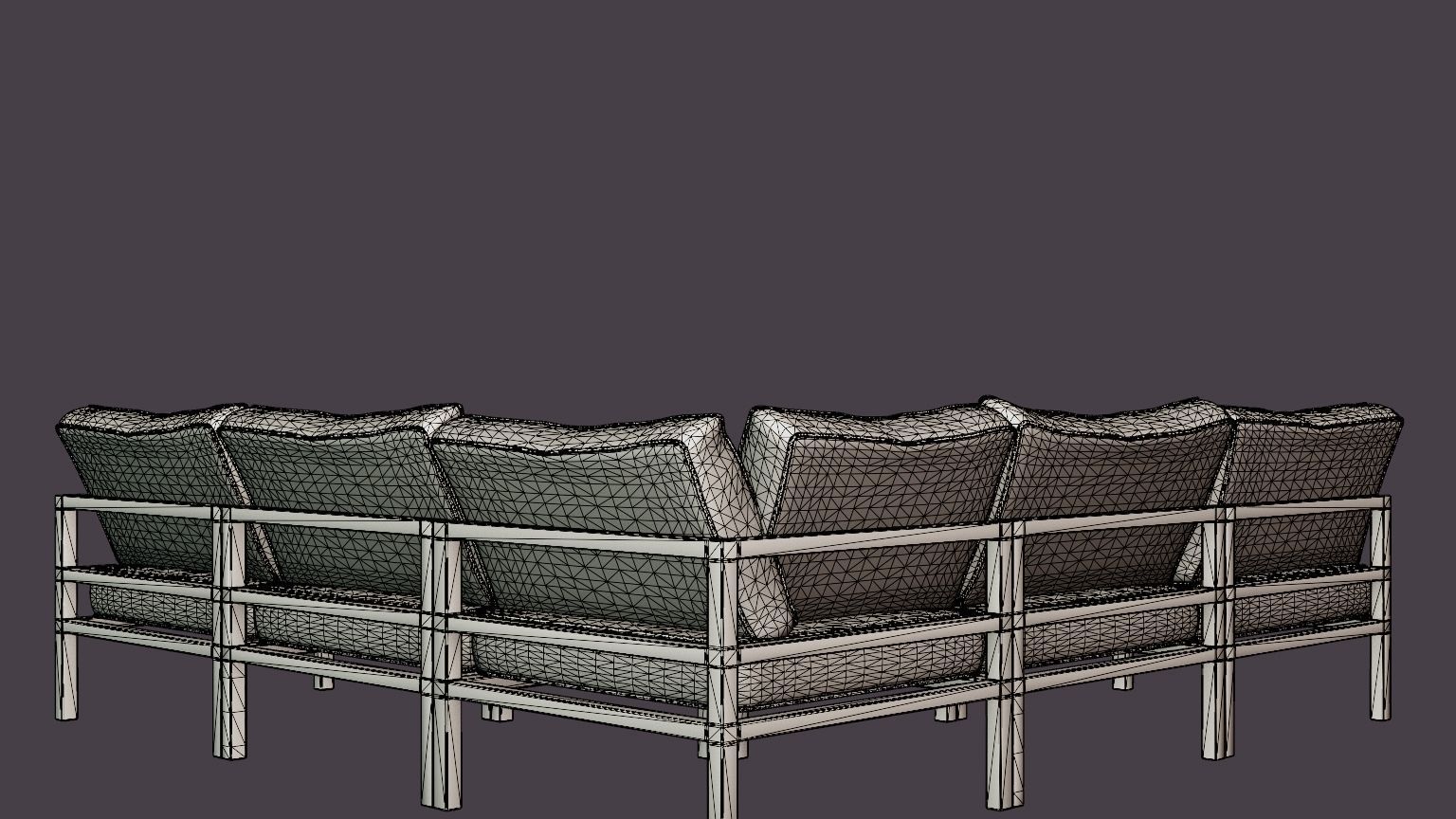 Leone sofa group Low-poly 3D model_6