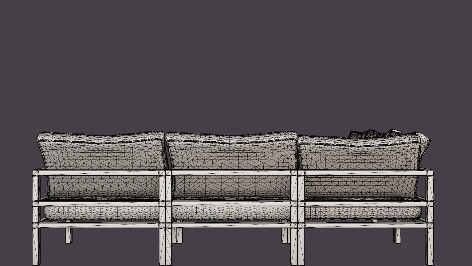 Leone sofa group Low-poly 3D model_7