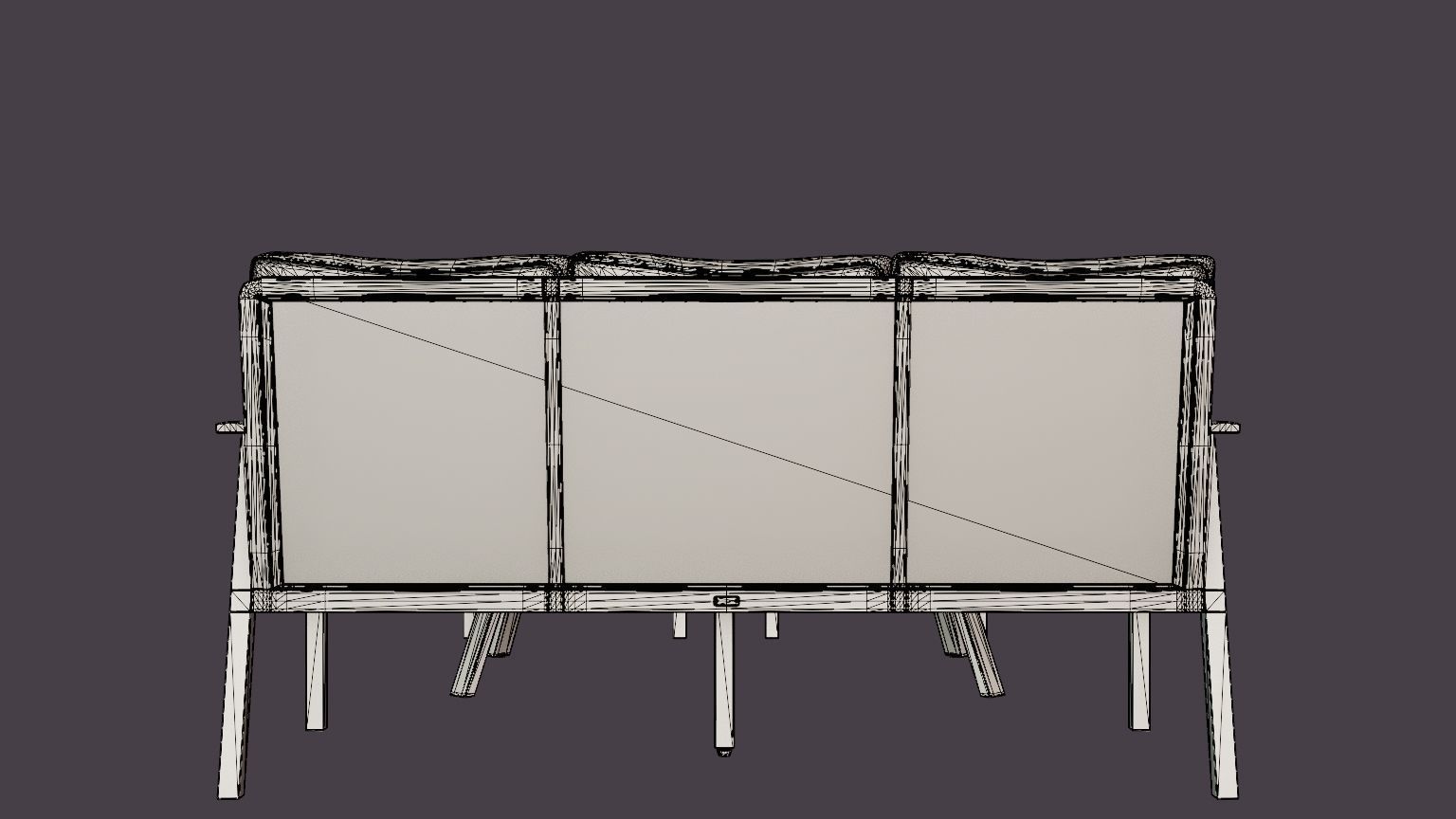 Samvaro sofa set Low-poly 3D model_5