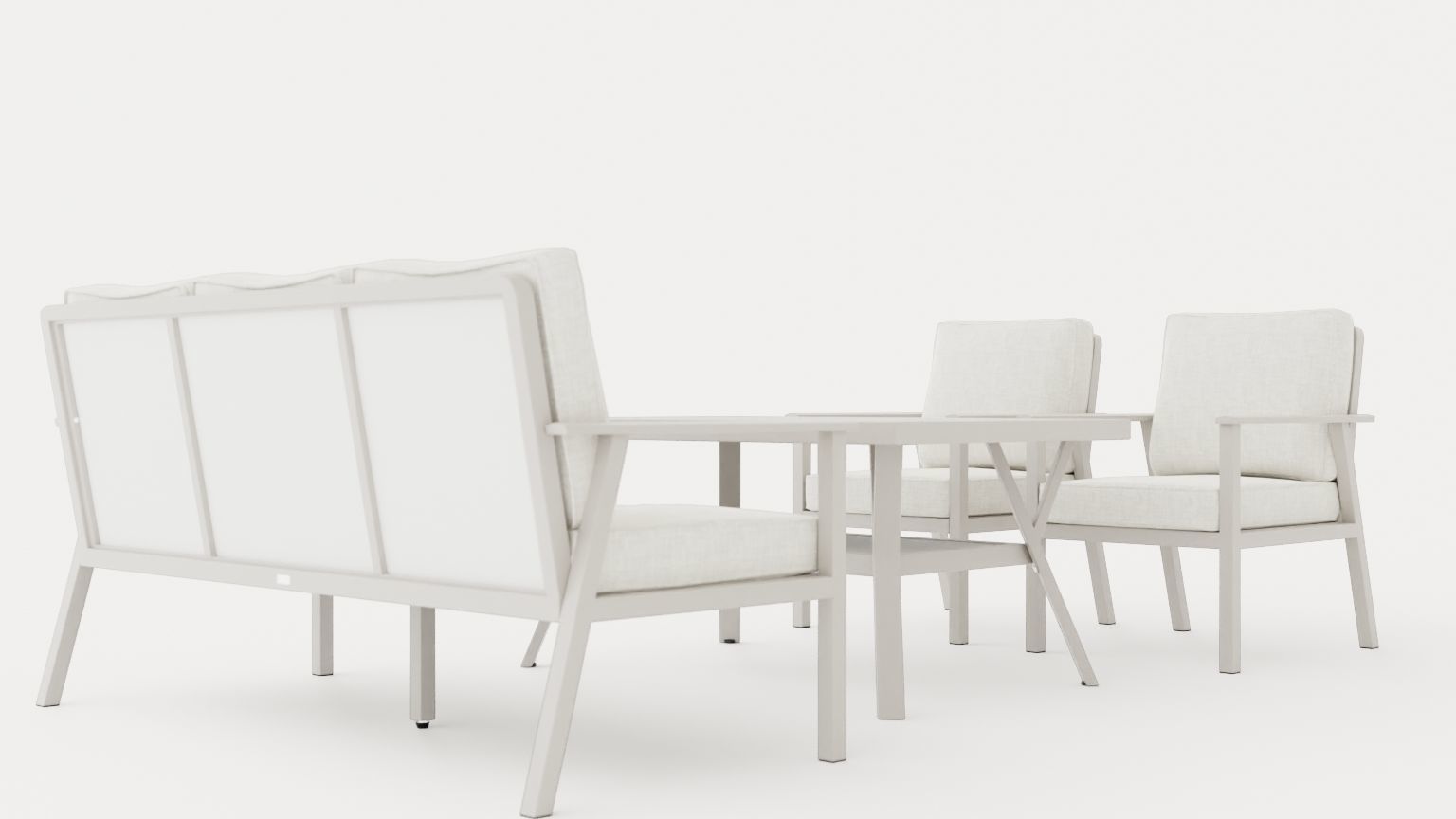 Samvaro sofa set Low-poly 3D model_3