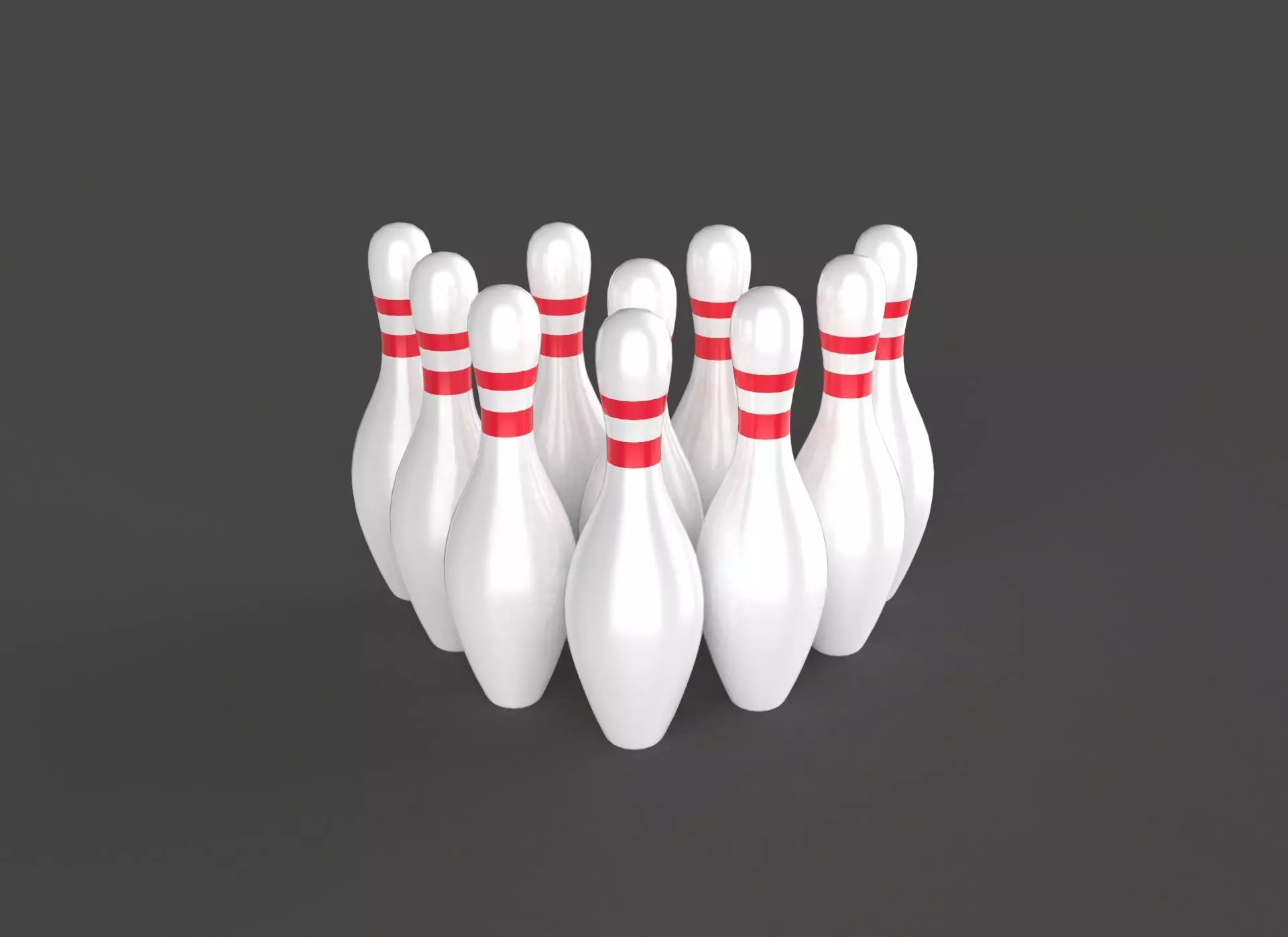 Bowling And Ball Bowling 3D Model low poly Low-poly 3D model_0