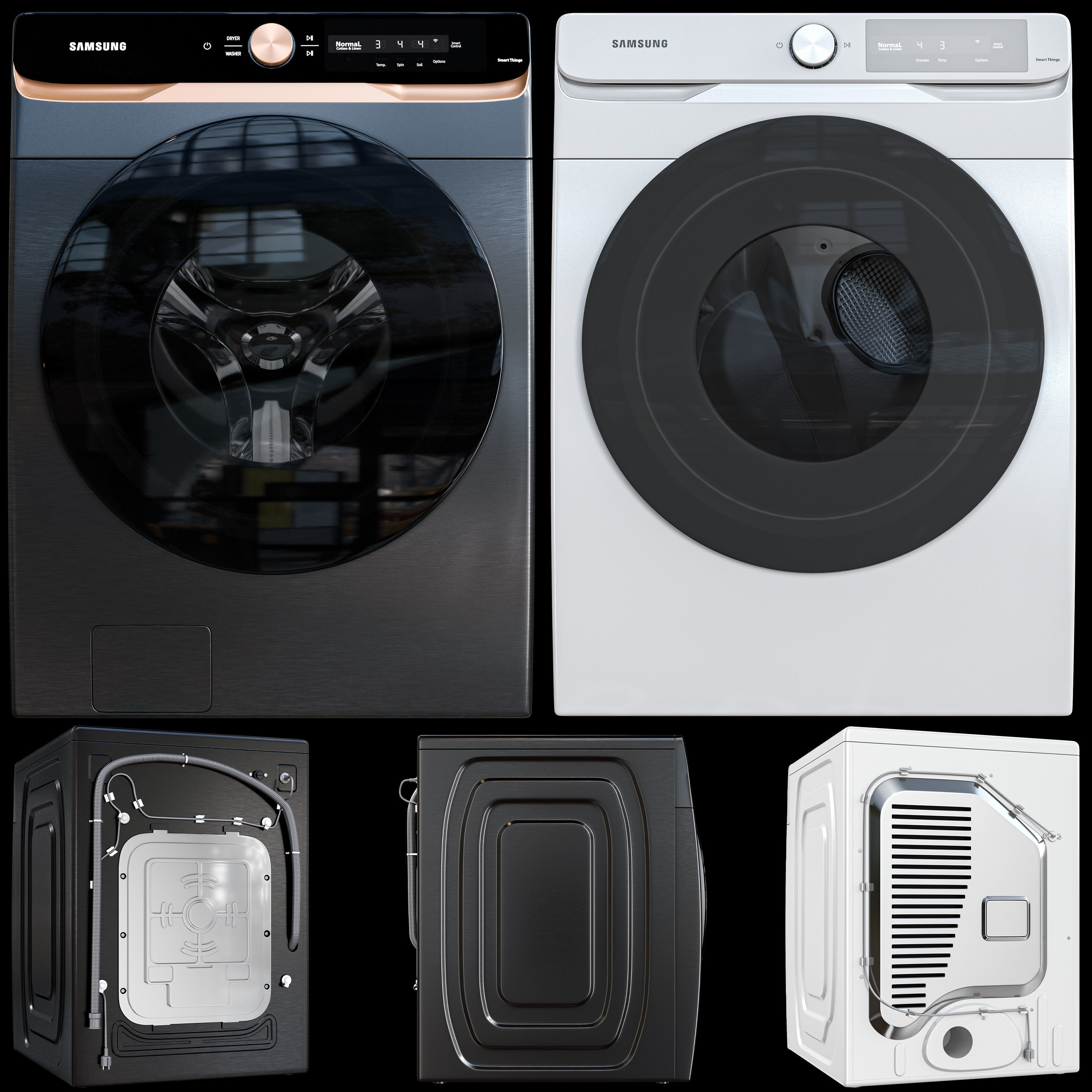 samsung washing machine 3D model_5