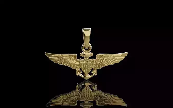 US Naval Aviator Wings Pendant 033