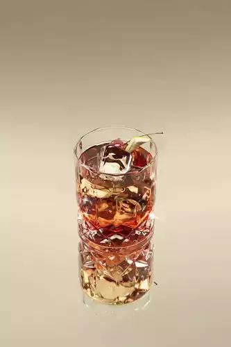 Old fashion cocktail 3D model