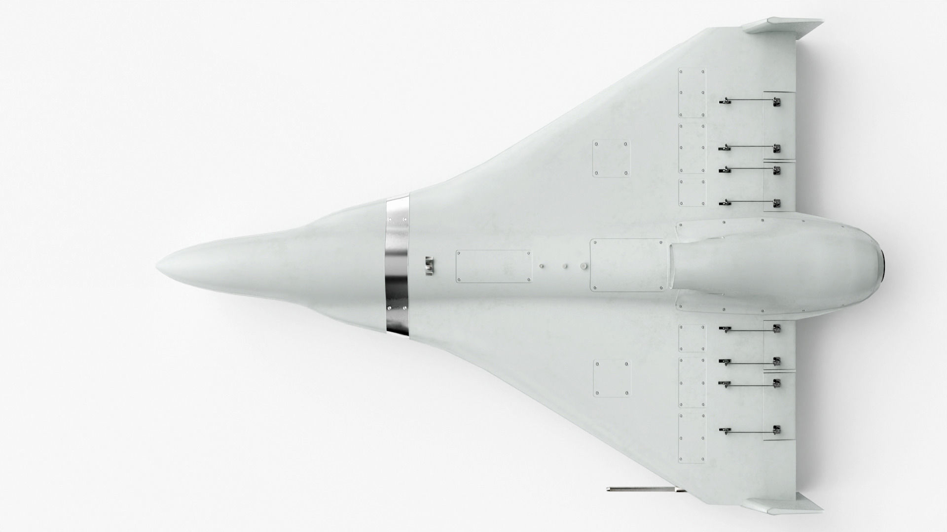 Iranian military drone Shahed-238 with jet engine Low-poly 3D model_3