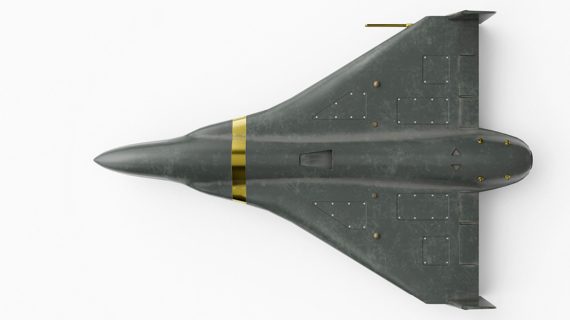 Iranian military drone Shahed-238 with jet engine Low-poly 3D model_5