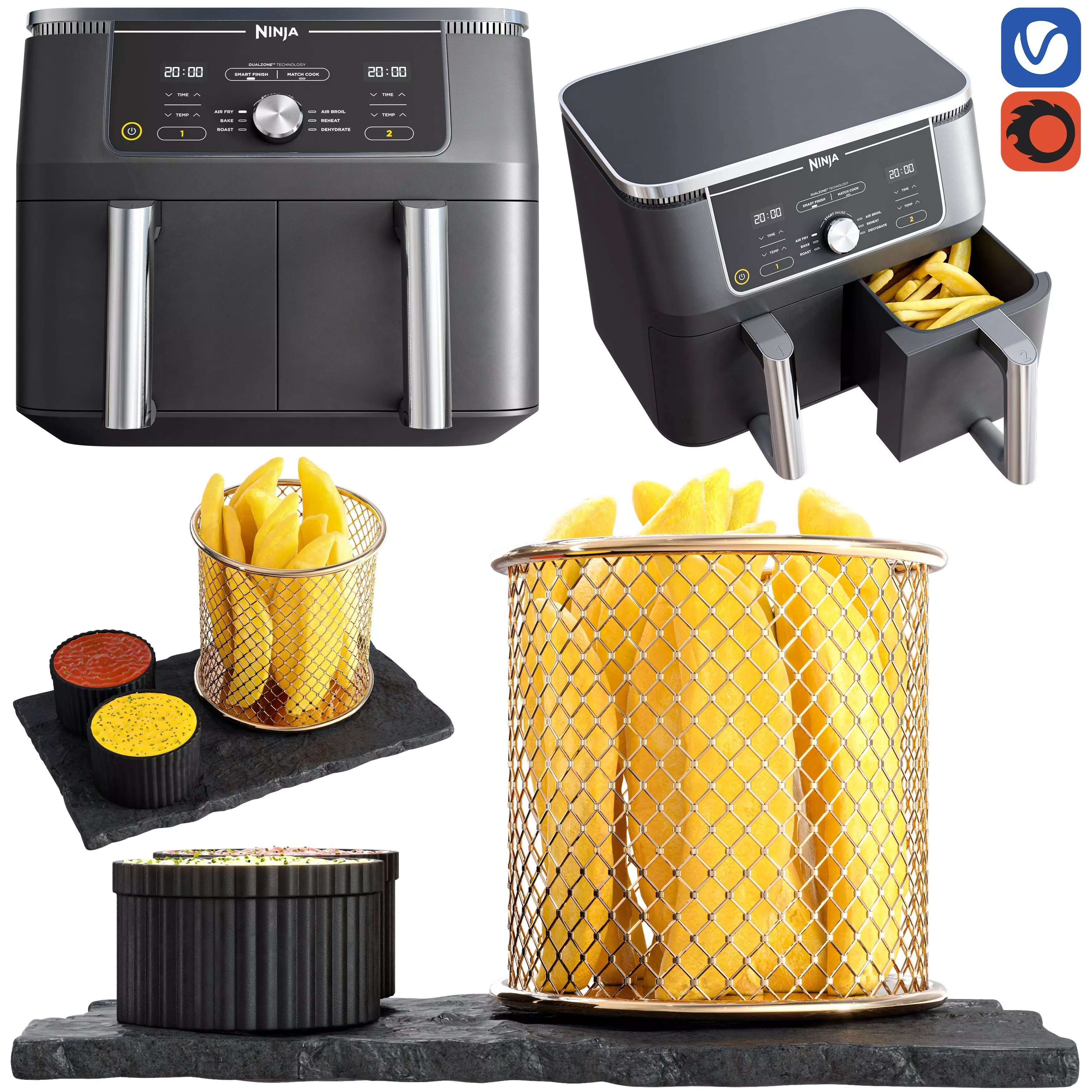 ninja air fryer 3D model