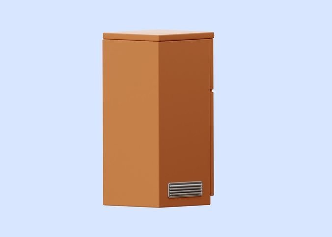 Refrigerator Illustration Low-poly 3D model 6