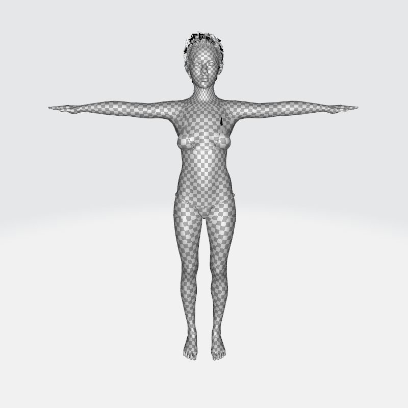 Dahlia - Realistic African American Girl Scanned AAA Low-poly 3D model_23