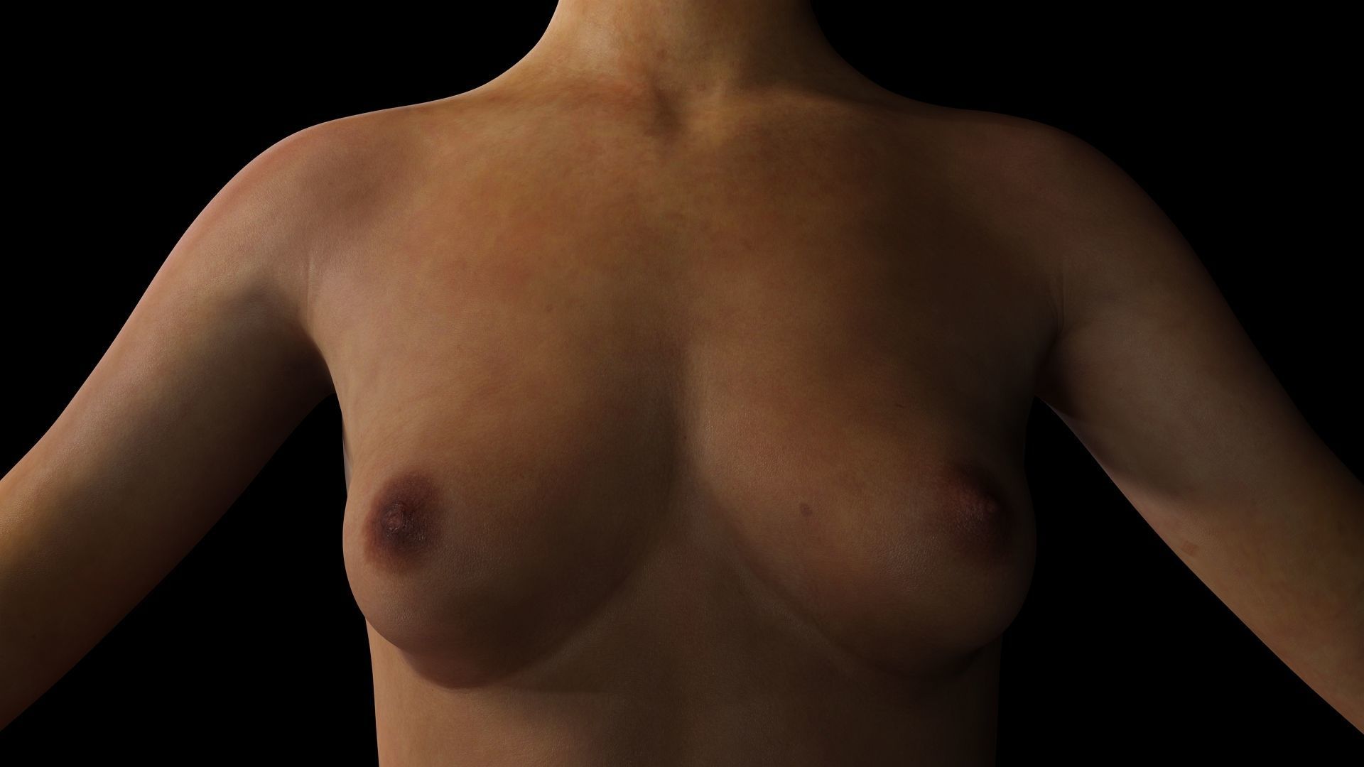 Dahlia - Realistic African American Girl Scanned AAA Low-poly 3D model_13