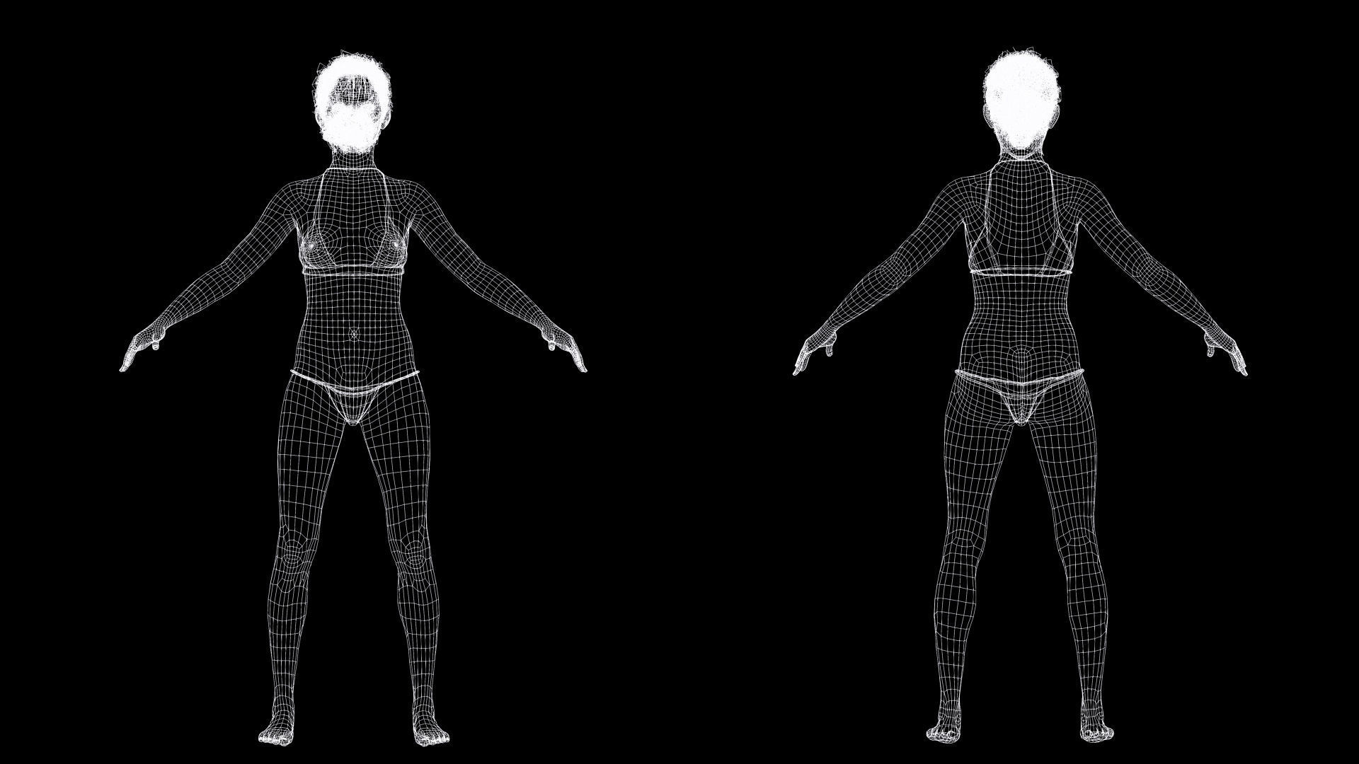 Dahlia - Realistic African American Girl Scanned AAA Low-poly 3D model_10