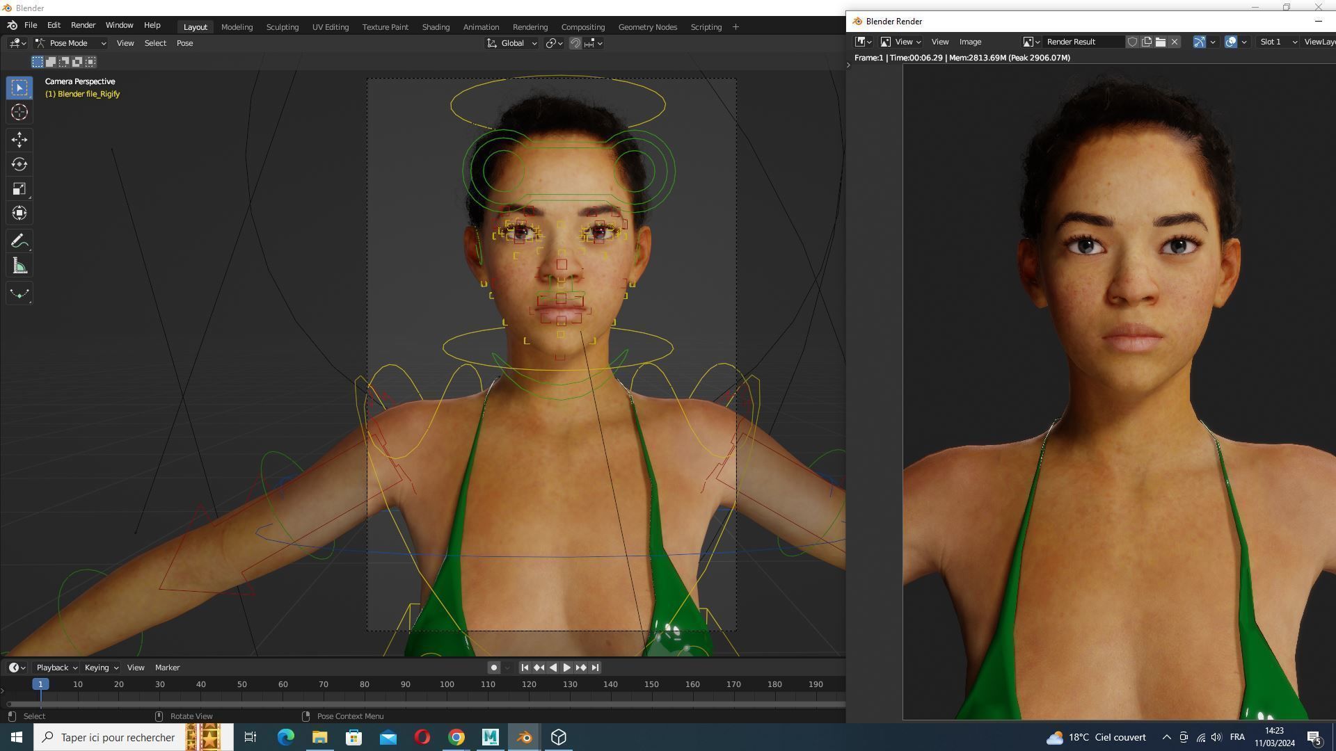 Dahlia - Realistic African American Girl Scanned AAA Low-poly 3D model_21