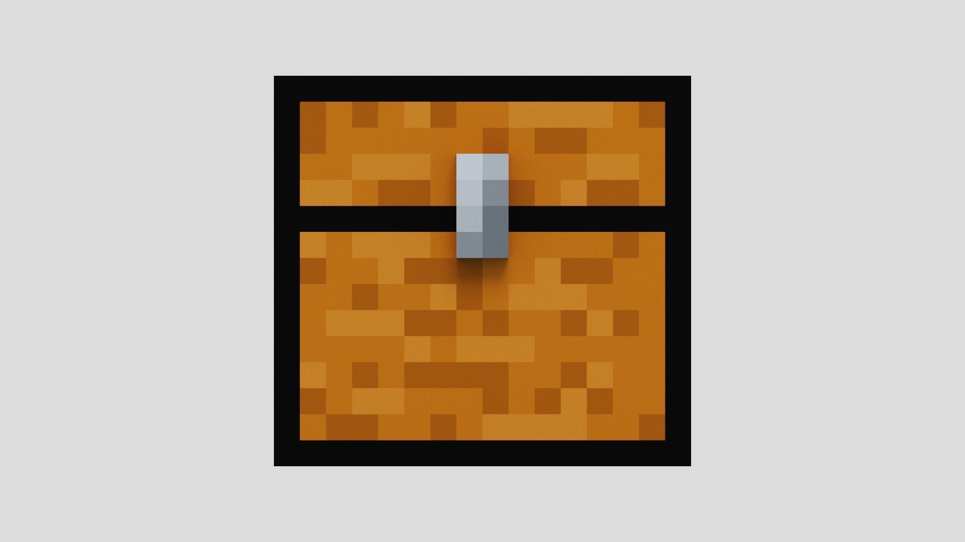 Voxel Chest Low-poly 3D model_5