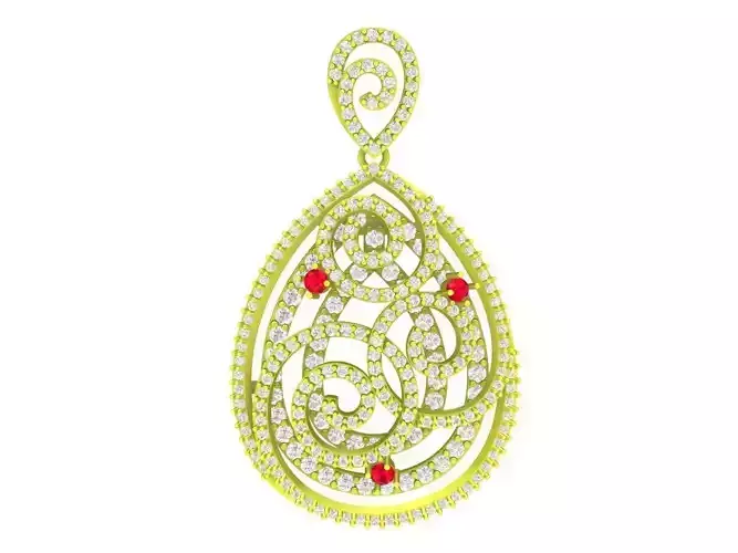 A4744 Art Diamond Women Pendant