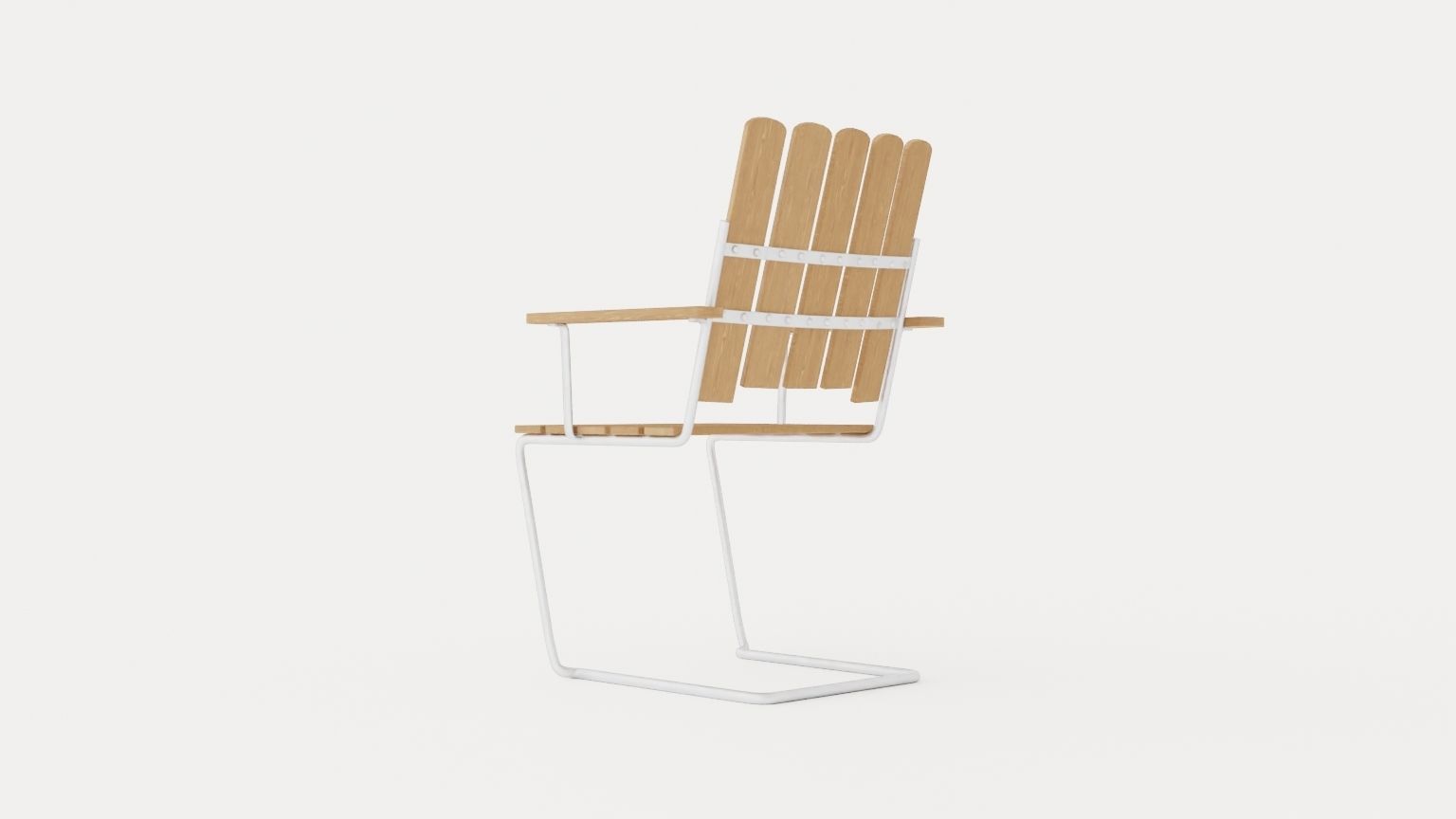 Armchair A2 Low-poly 3D model_3