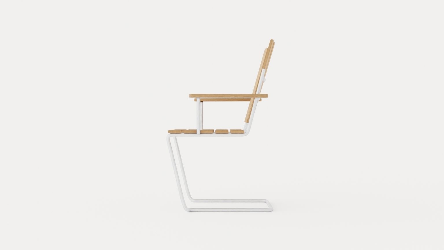 Armchair A2 Low-poly 3D model_4