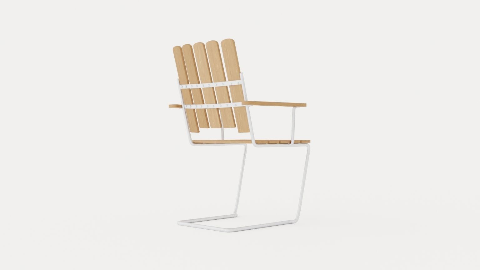 Armchair A2 Low-poly 3D model_1