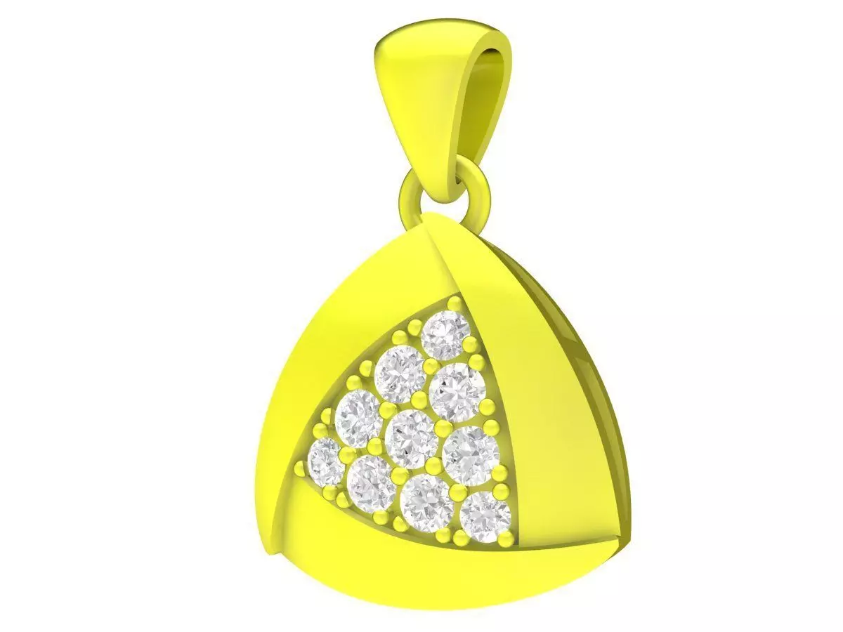 A4741 Cute Diamond Women Pendant 3D Model 3D print model_0