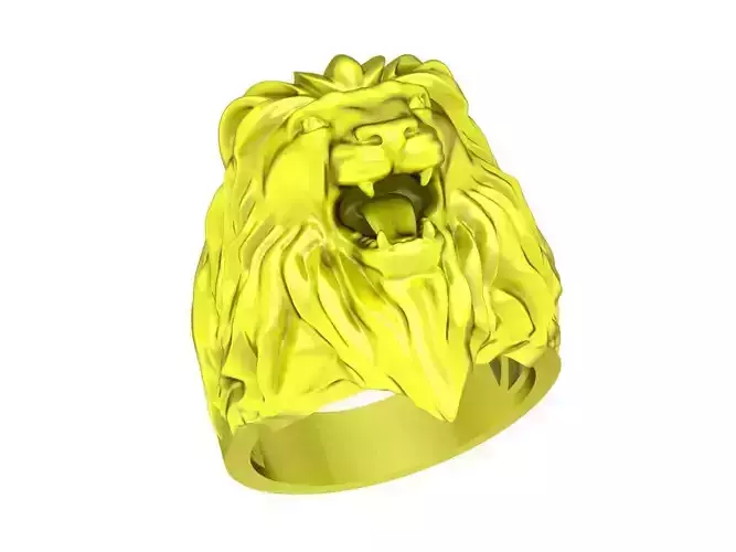 A4733 Lion Head Ring 3D Model